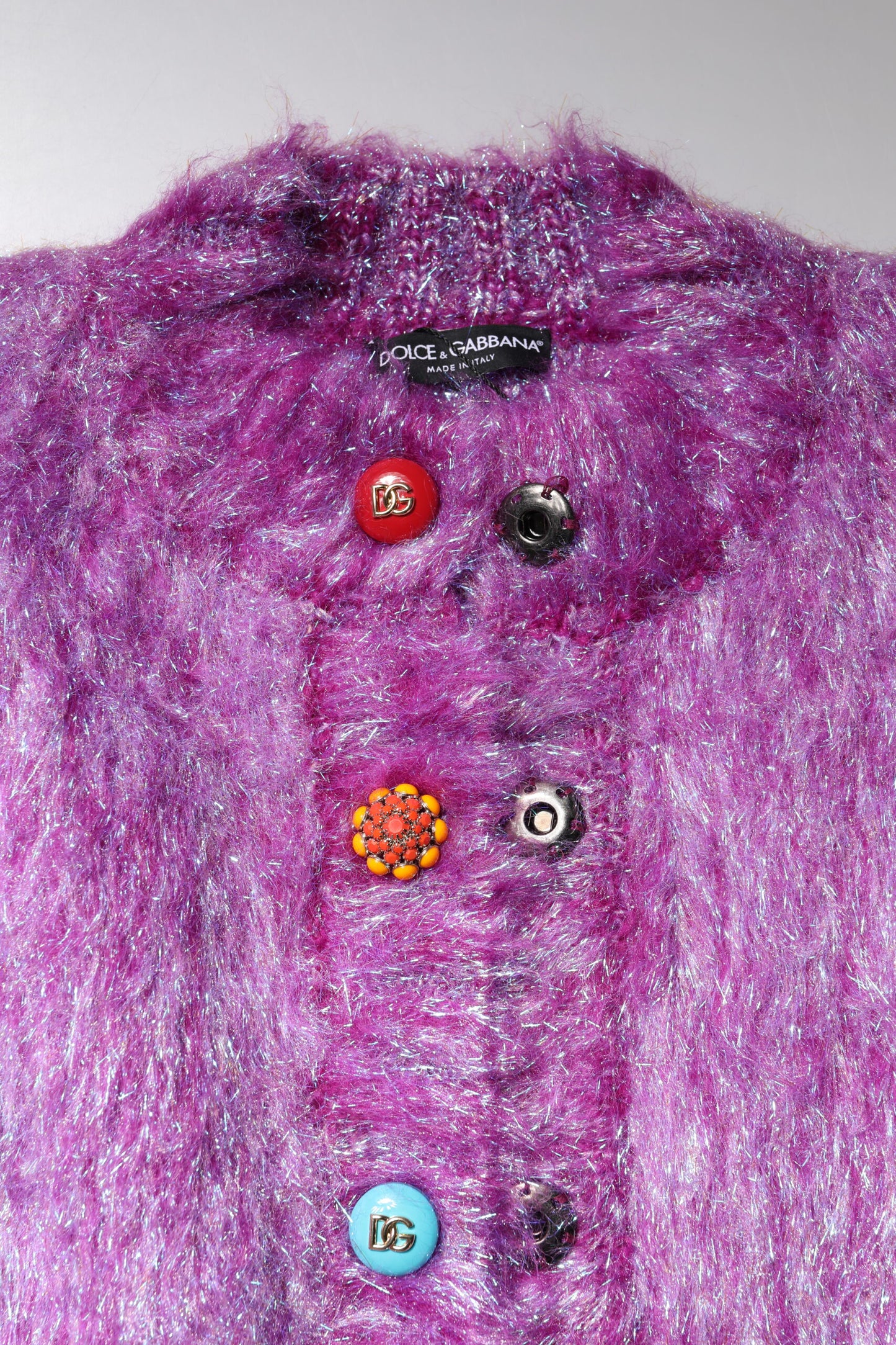 Dolce & Gabbana - Trench-coat orné de boutons violets
