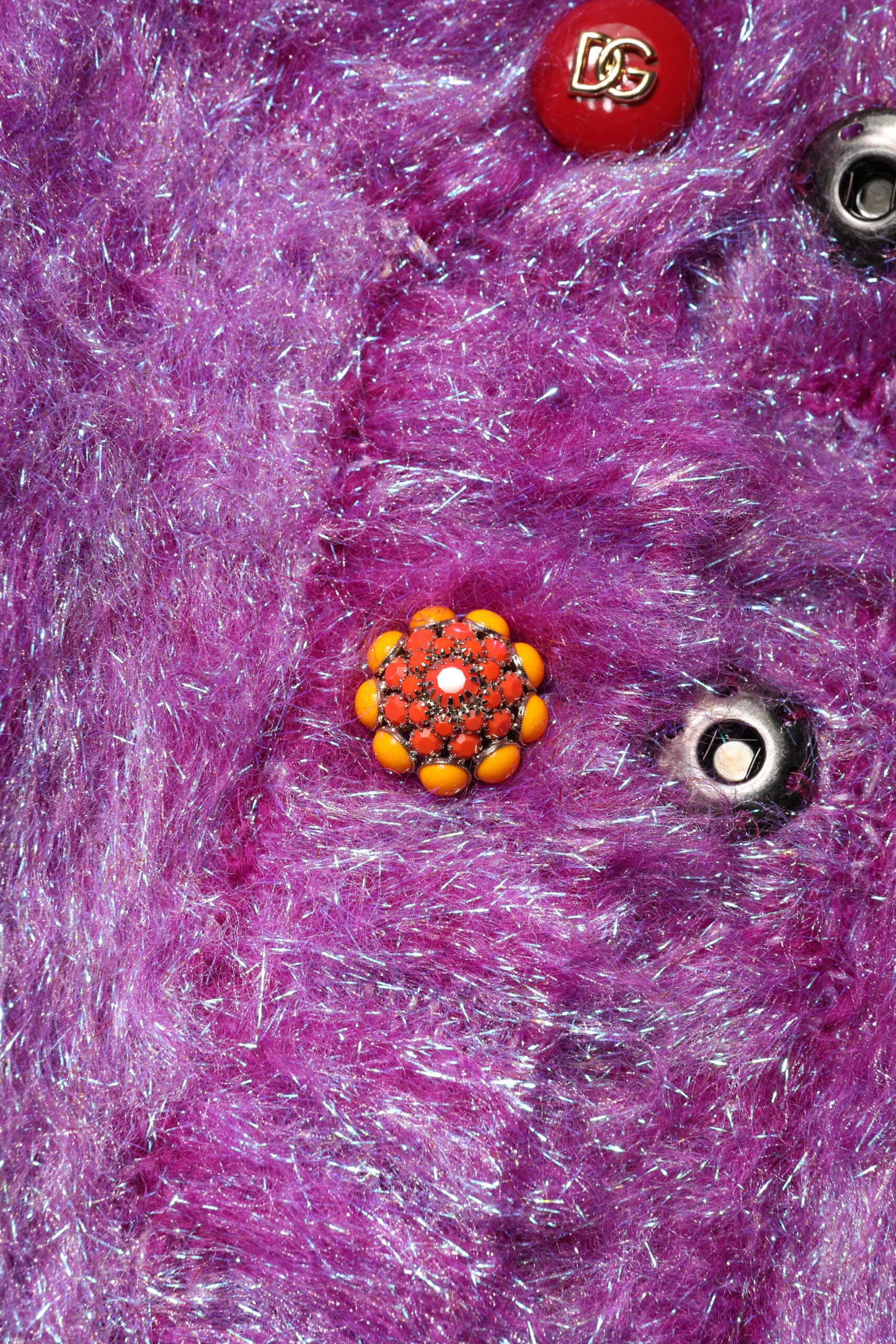Dolce & Gabbana - Trench-coat orné de boutons violets
