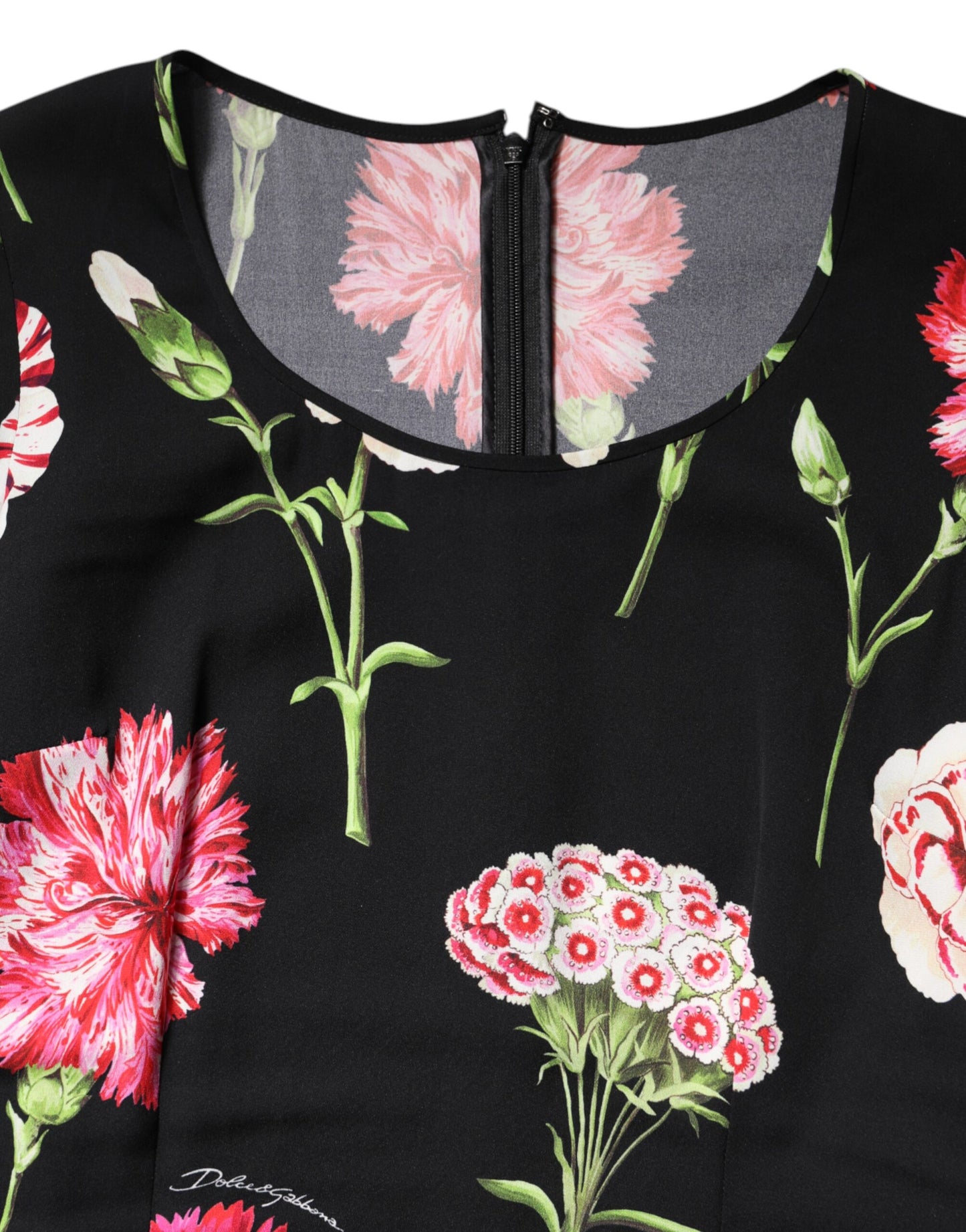 Chemisier à manches longues et imprimé floral noir Dolce & Gabbana pour femme
