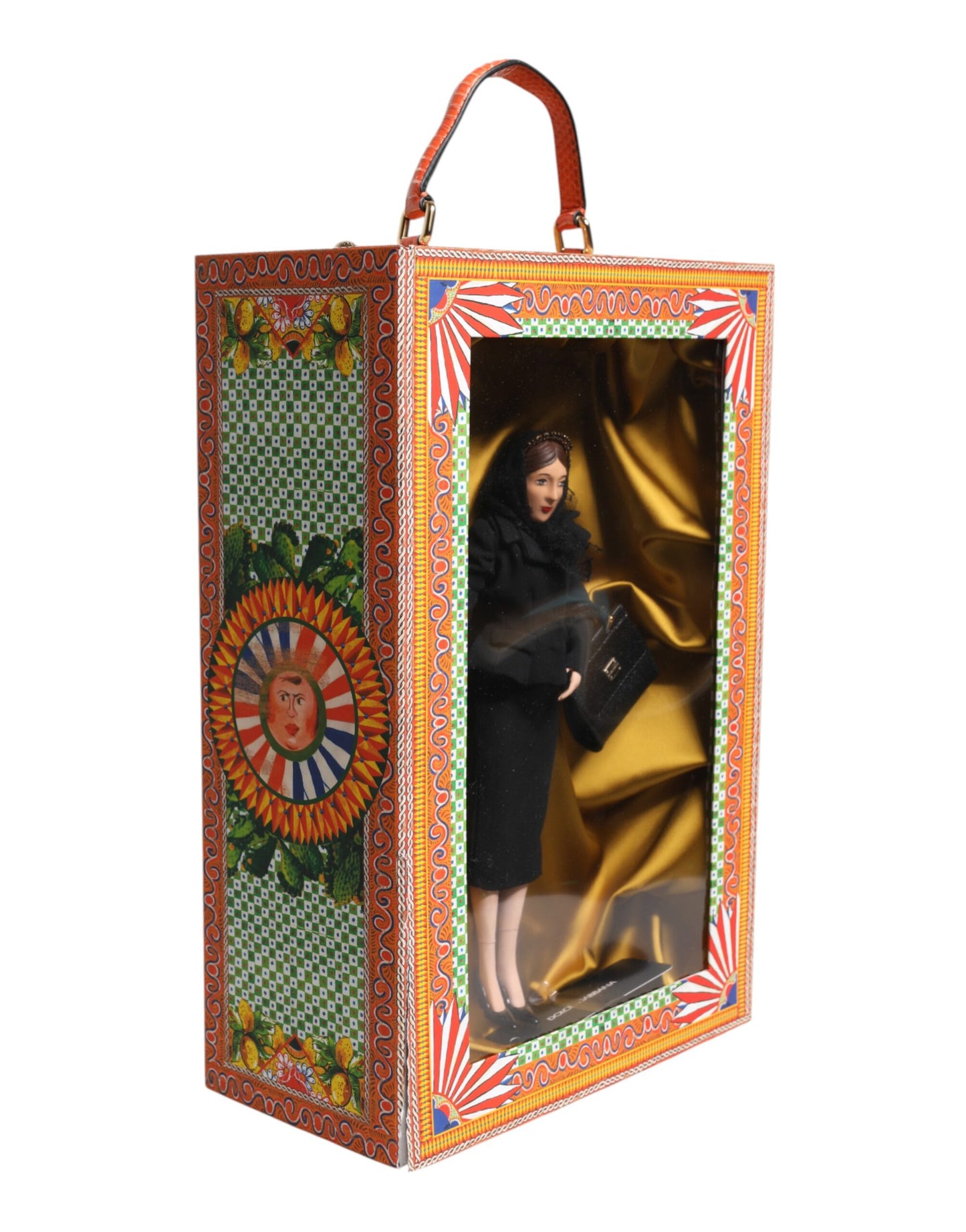 Poupées Dolce & Gabbana en céramique, porcelaine, cuir et robe noire