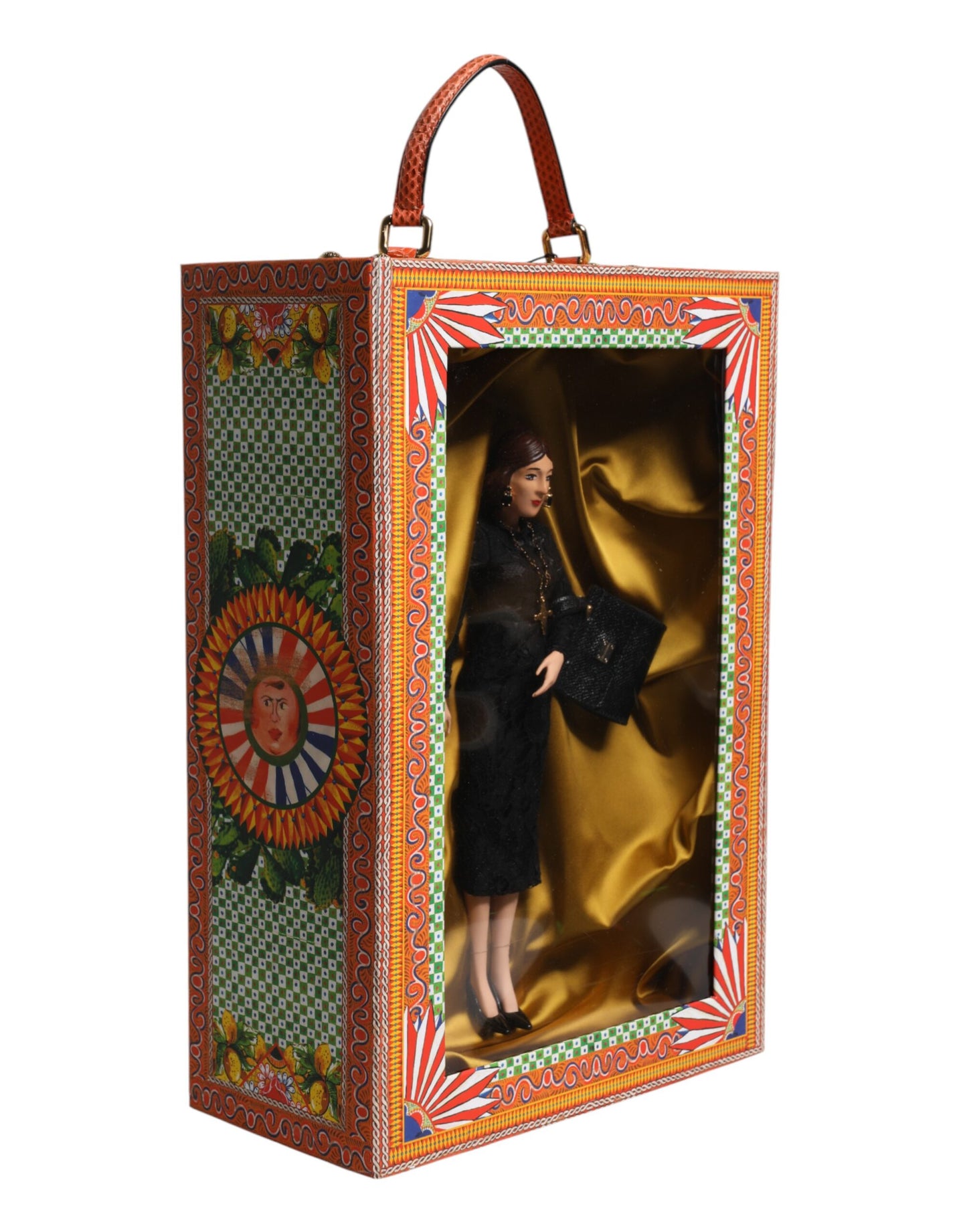Poupées Dolce & Gabbana en céramique, porcelaine, cuir et robe noire