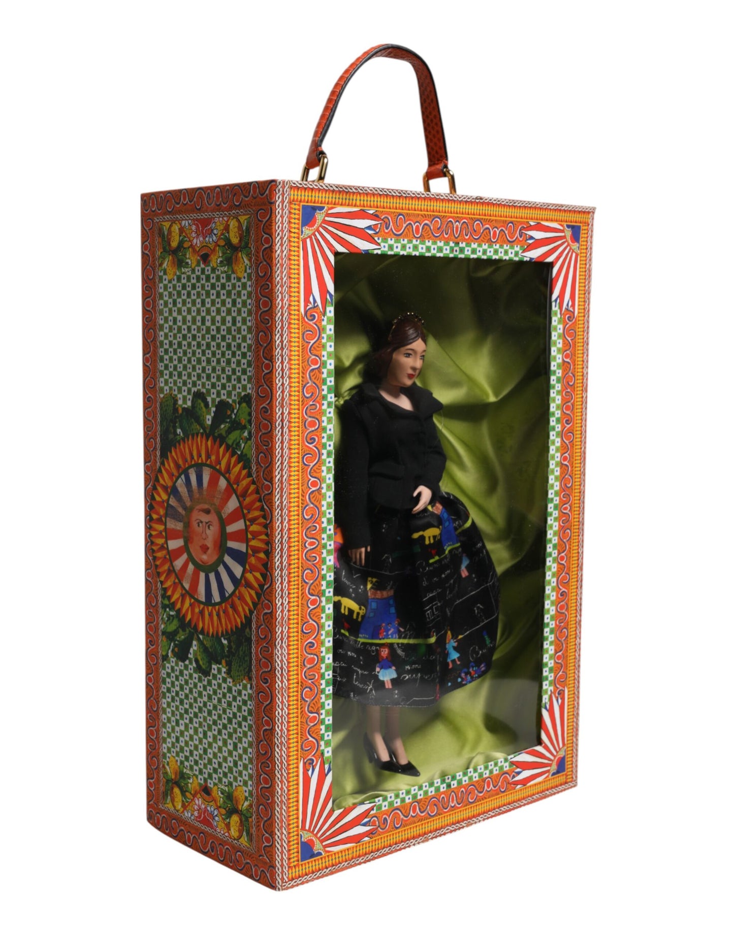 Poupées Dolce & Gabbana en céramique, porcelaine, cuir et robe noire
