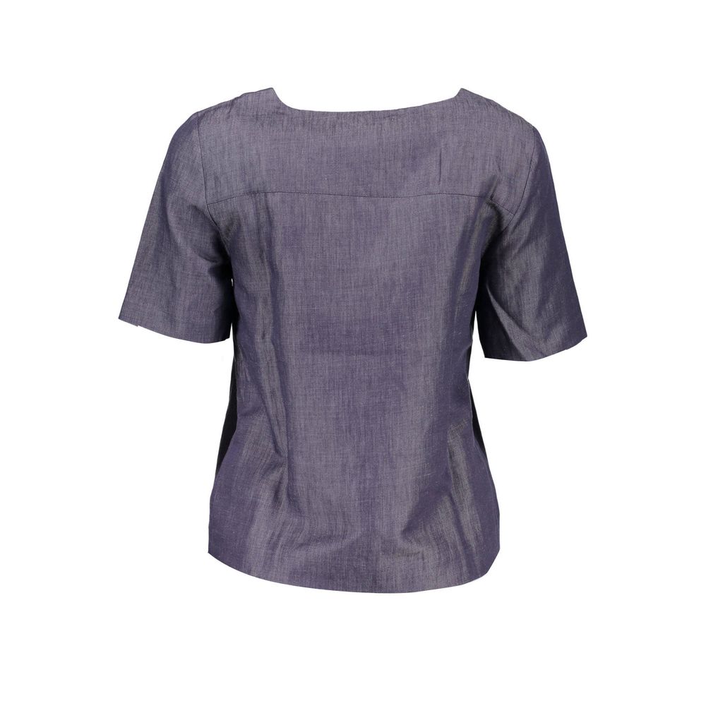 Gant – Blaues Unisex-T-Shirt aus Baumwolle