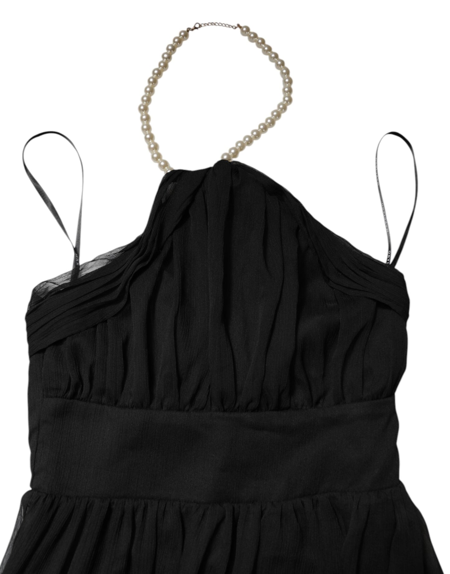 Robe longue sans manches en tulle noir et perles Marciano by Guess