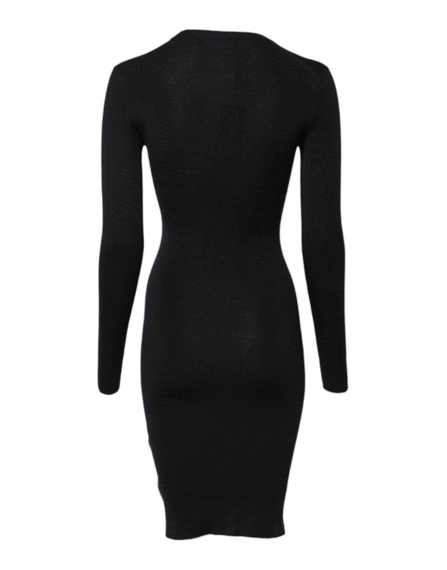 Robe fourreau moulante noire à manches longues Dolce & Gabbana