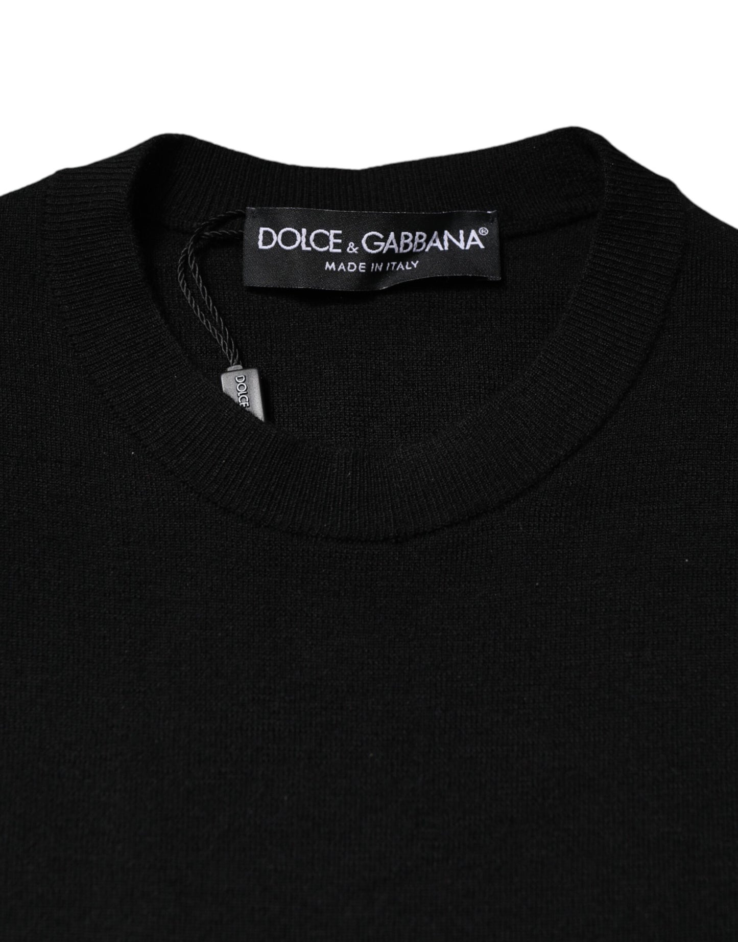 Robe fourreau moulante noire à manches longues Dolce & Gabbana
