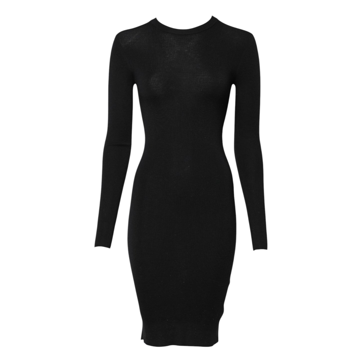 Robe fourreau moulante noire à manches longues Dolce & Gabbana