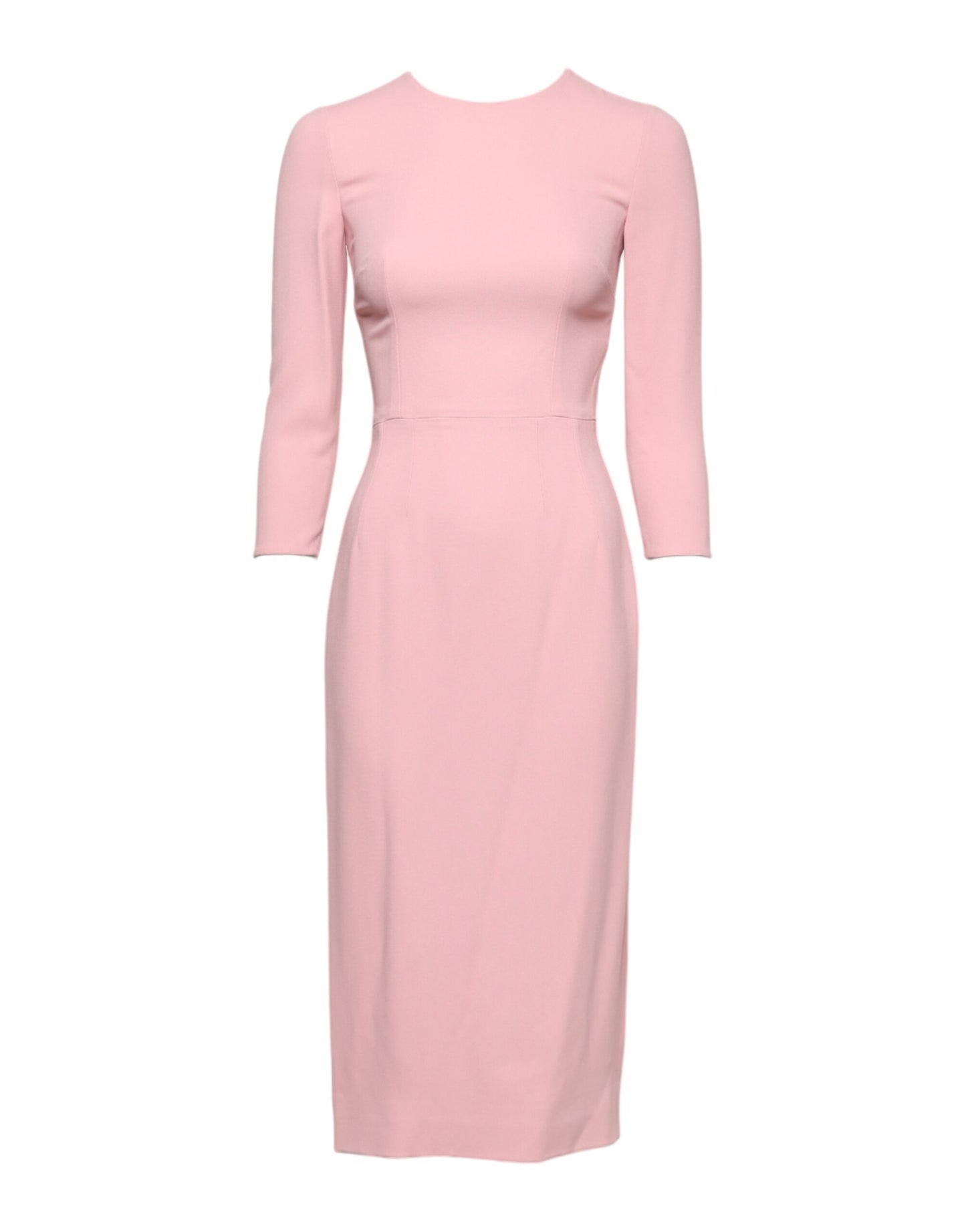 Robe fourreau mi-longue en viscose rose Dolce & Gabbana à manches 3/4