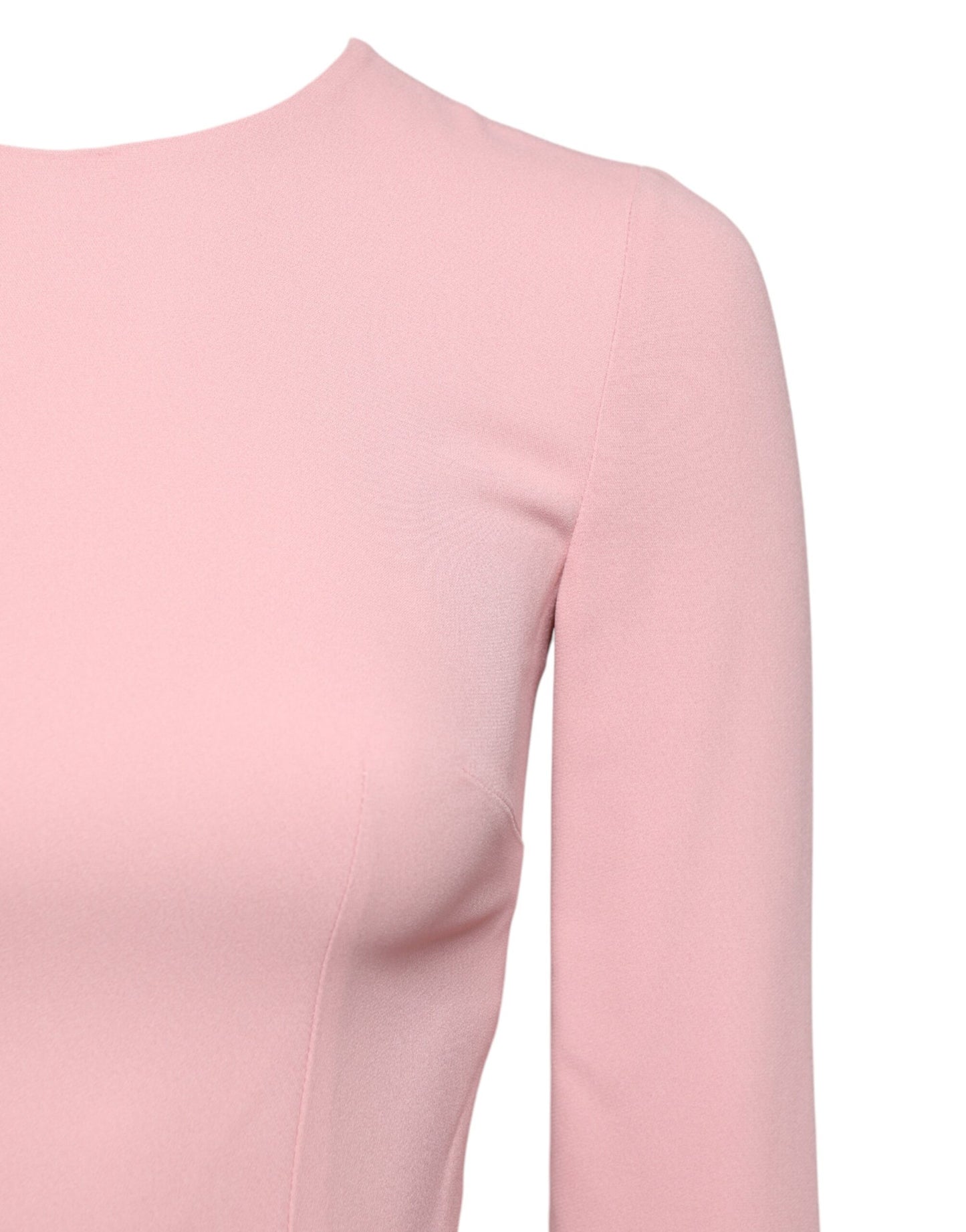Robe fourreau mi-longue en viscose rose Dolce & Gabbana à manches 3/4