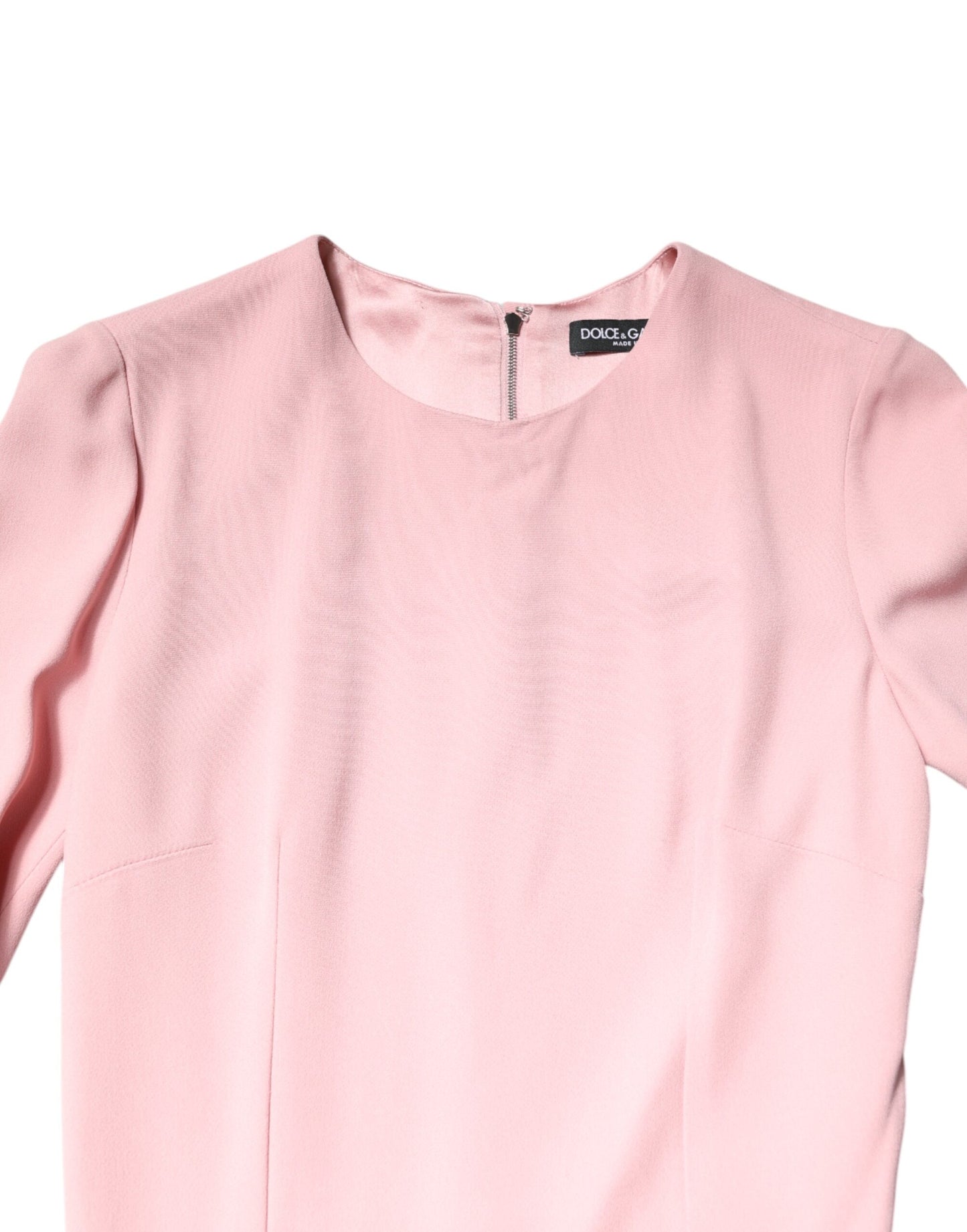 Robe fourreau mi-longue en viscose rose Dolce & Gabbana à manches 3/4