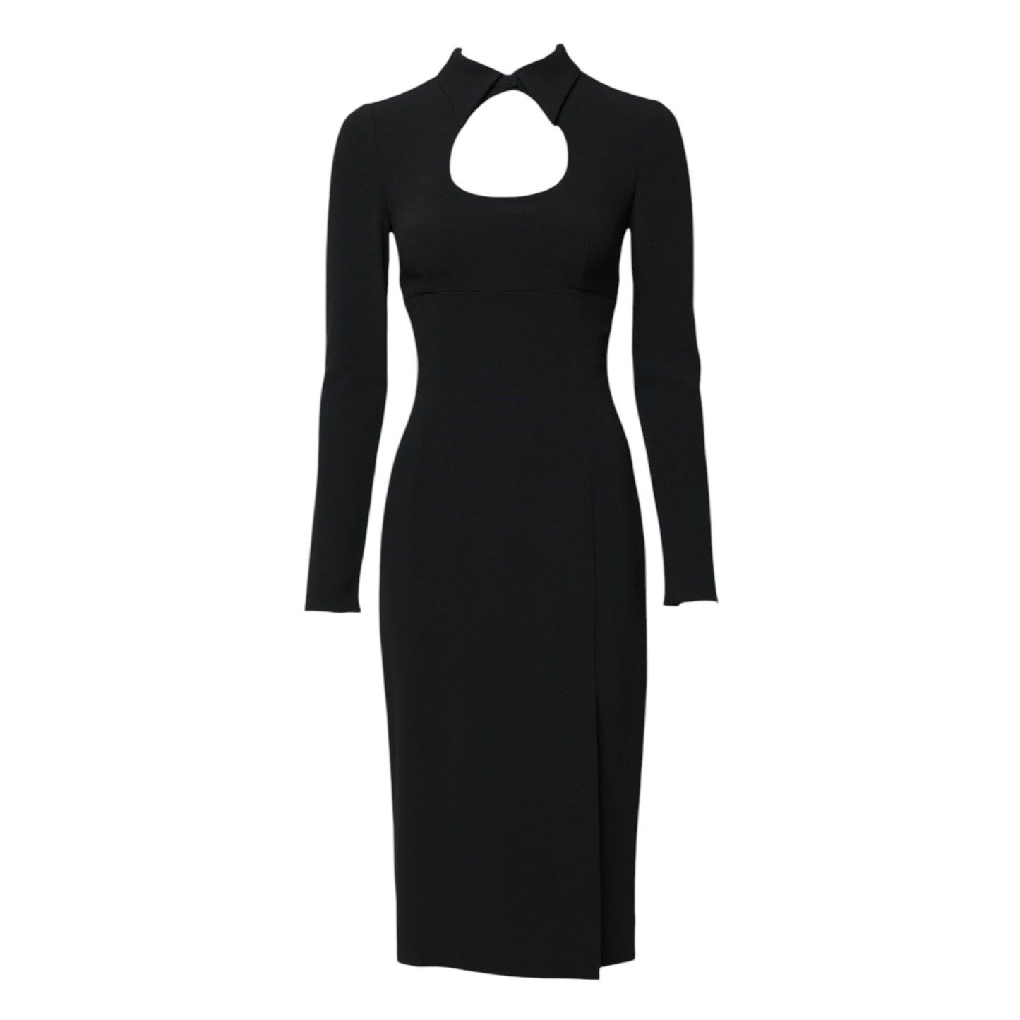 Dolce & Gabbana Black Long Sleeves Bodycon Sheath Midi Dress