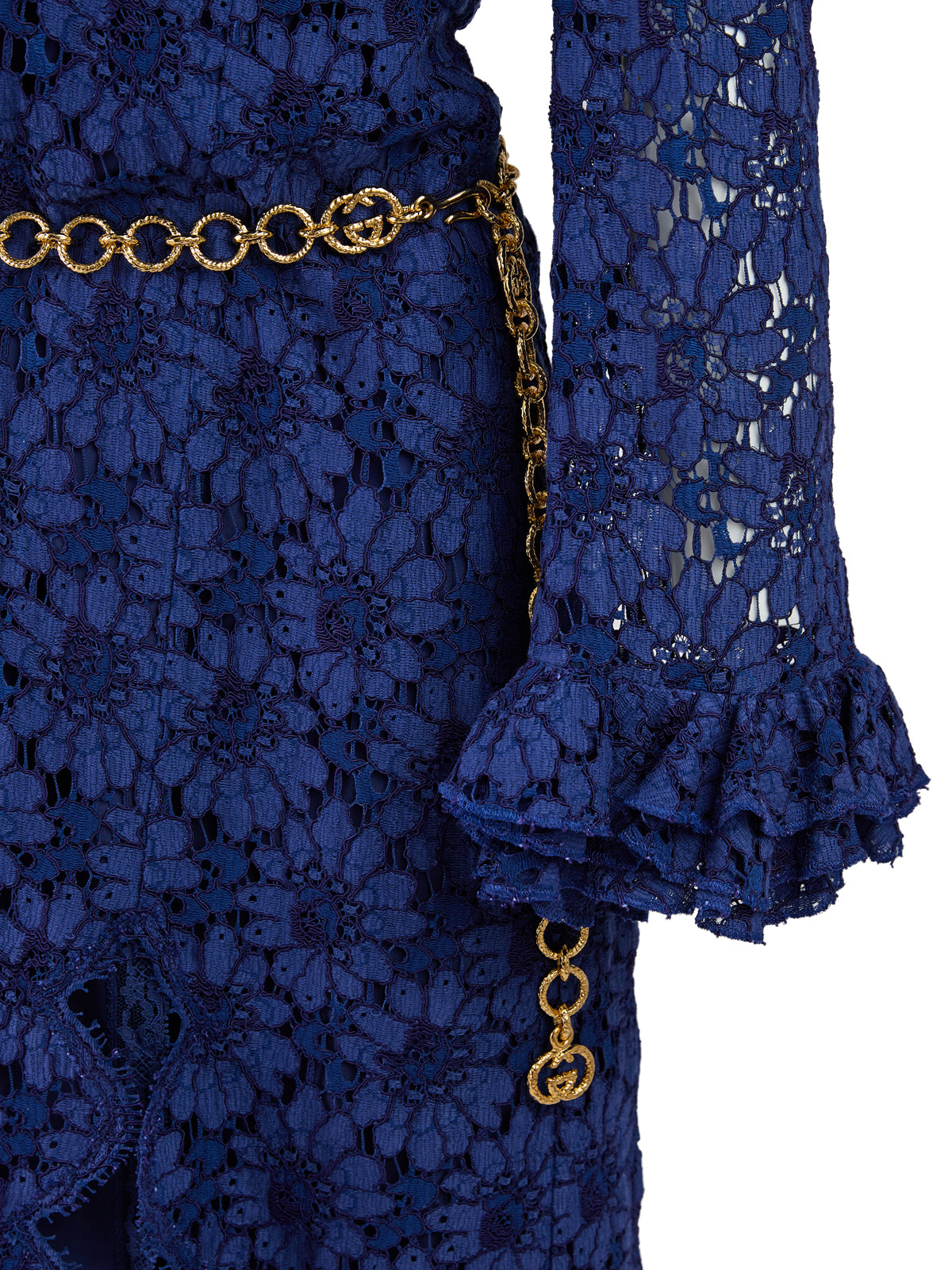 Mittellanges Kleid aus Viskose und Baumwolle von Gucci in Blau