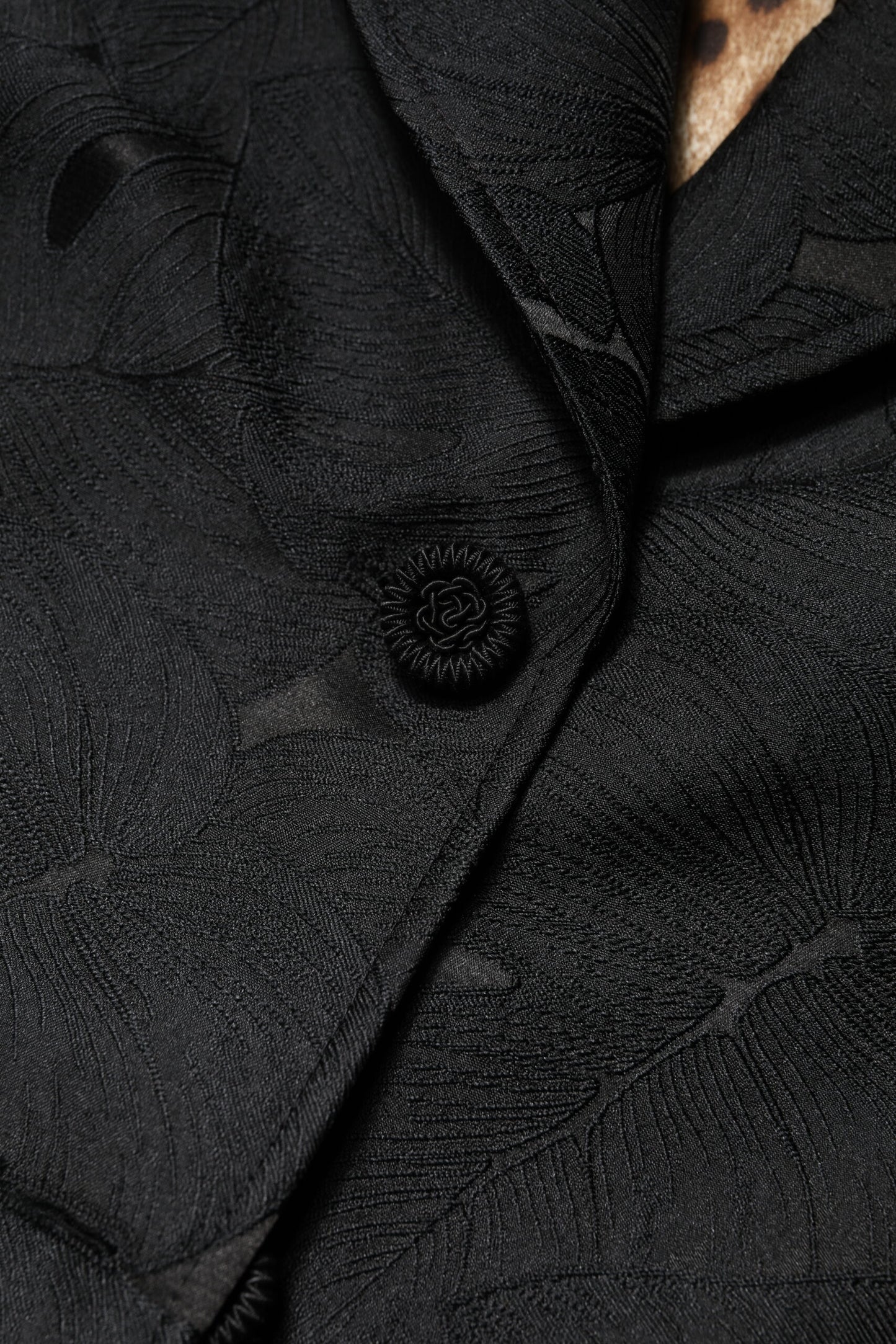 Trench-coat noir à boutonnage simple Dolce & Gabbana