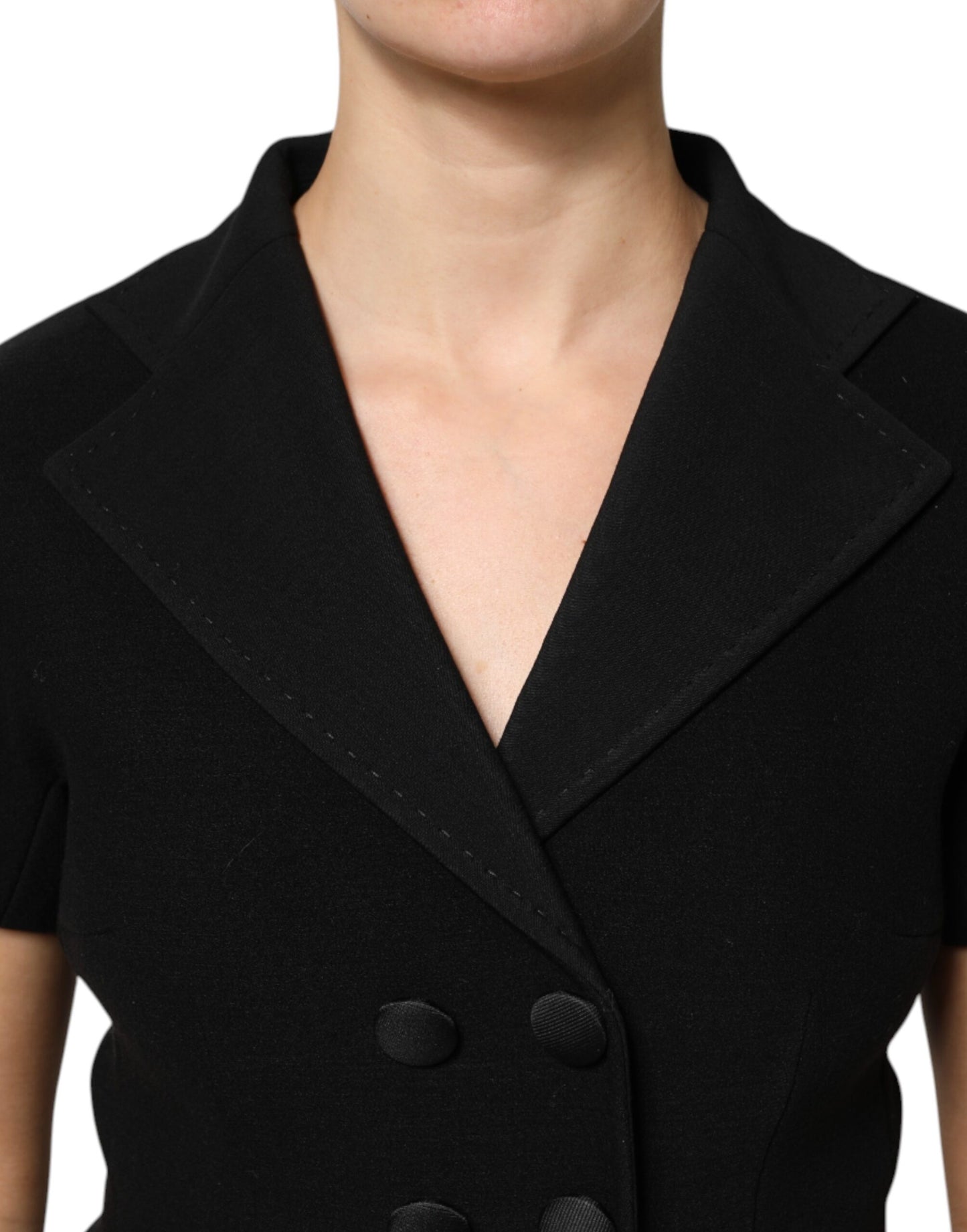 Dolce & Gabbana Manteau croisé en laine noire