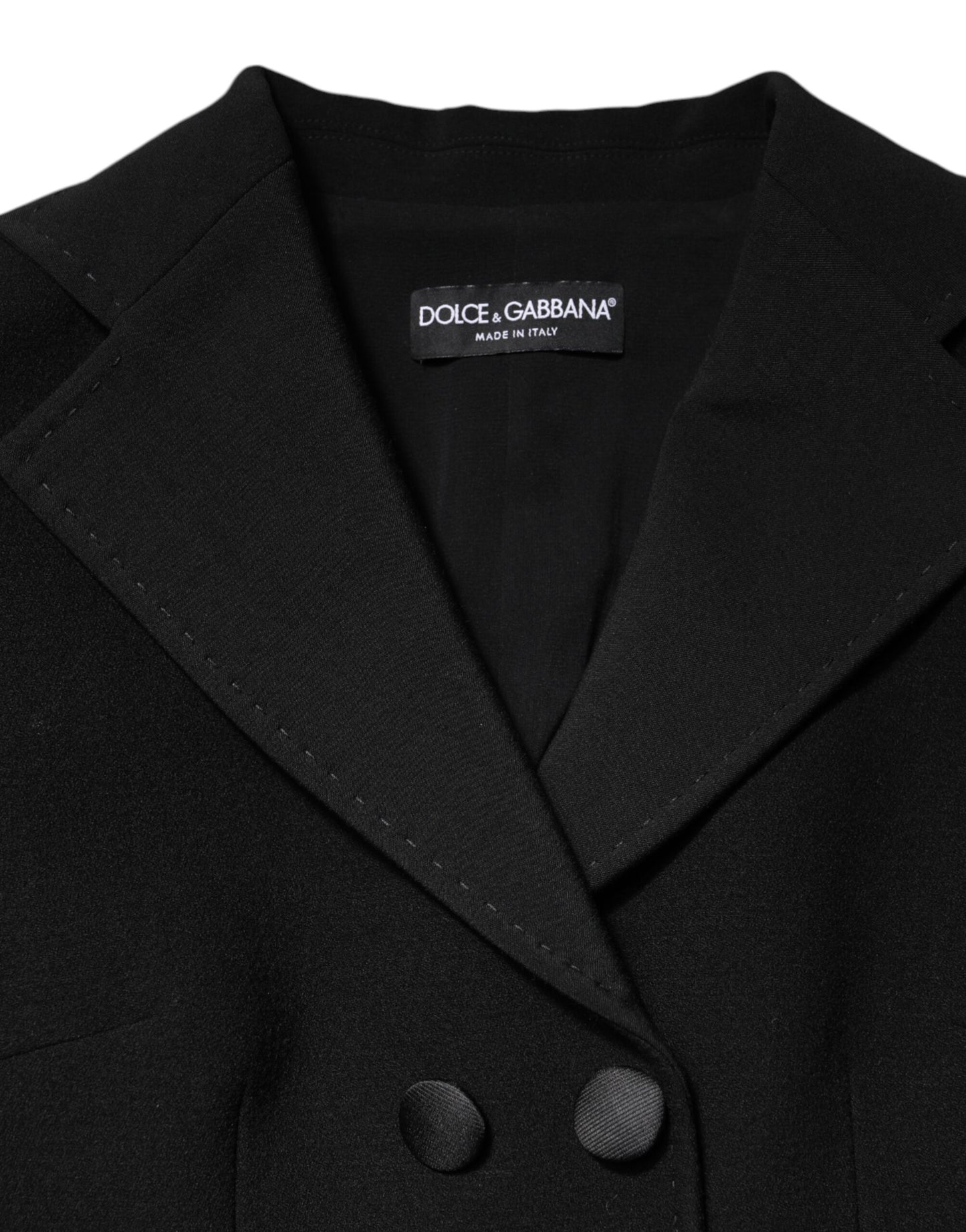 Dolce & Gabbana Manteau croisé en laine noire