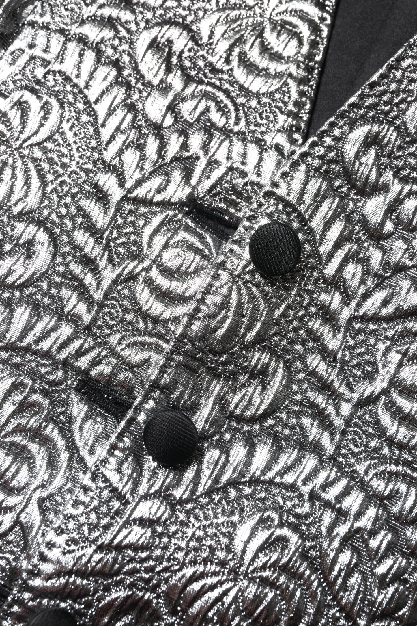 Dolce & Gabbana Silver Floral Jacquard Sleeveless Vest Top