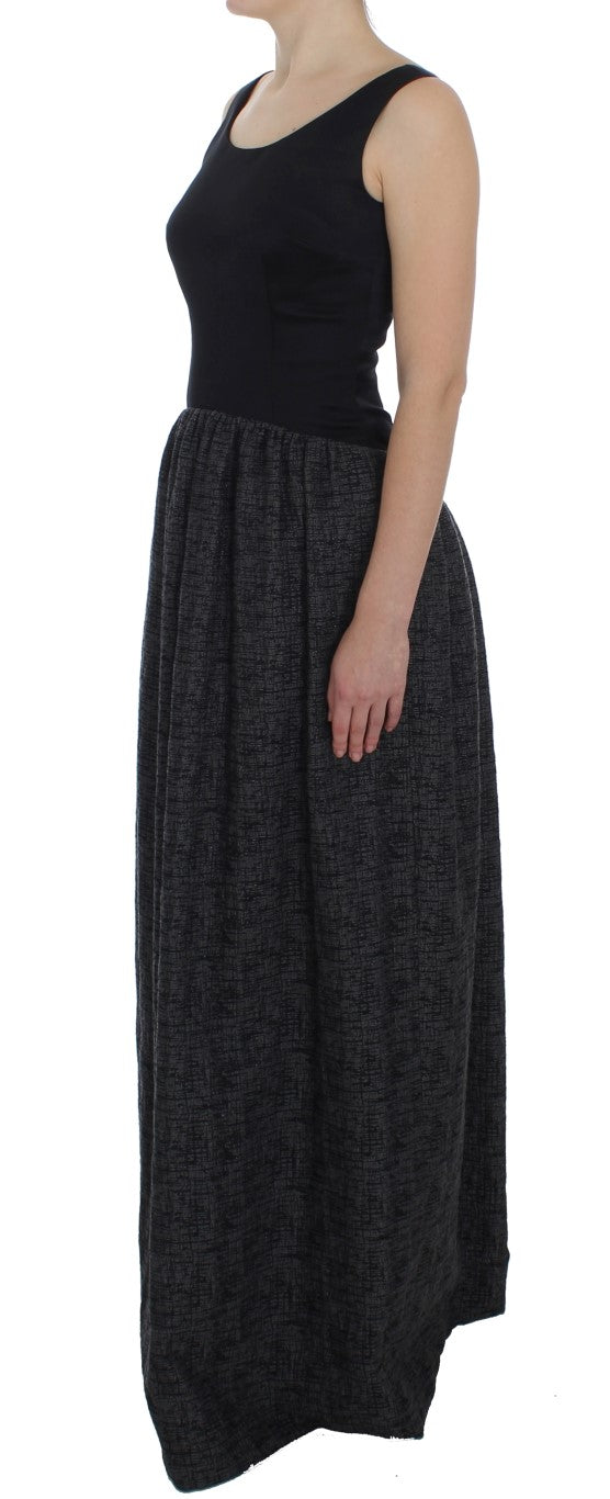 Robe fourreau longue noire et grise Dolce & Gabbana