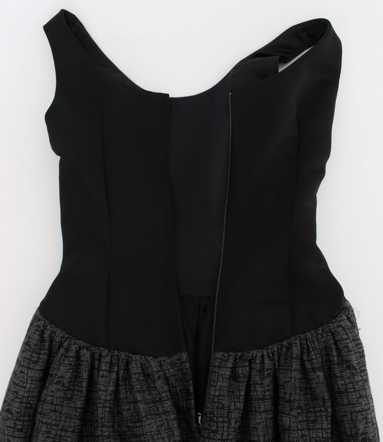 Robe fourreau longue noire et grise Dolce & Gabbana