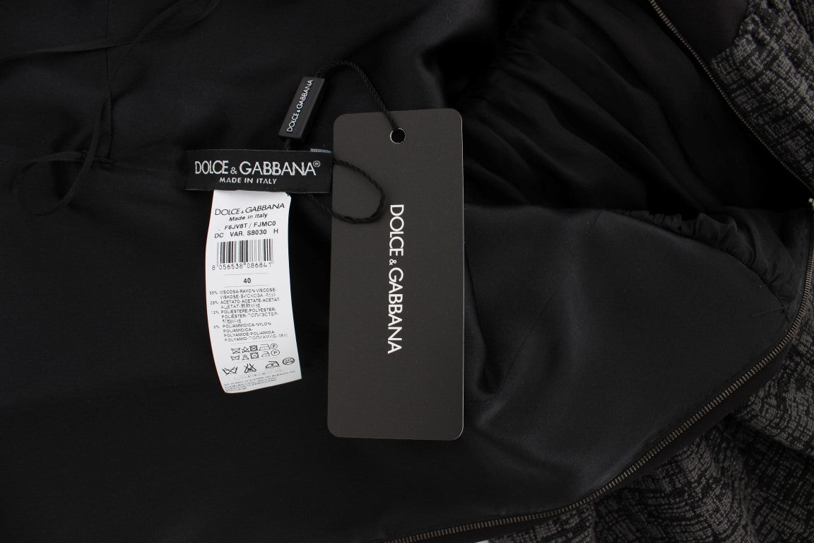 Robe fourreau longue noire et grise Dolce & Gabbana
