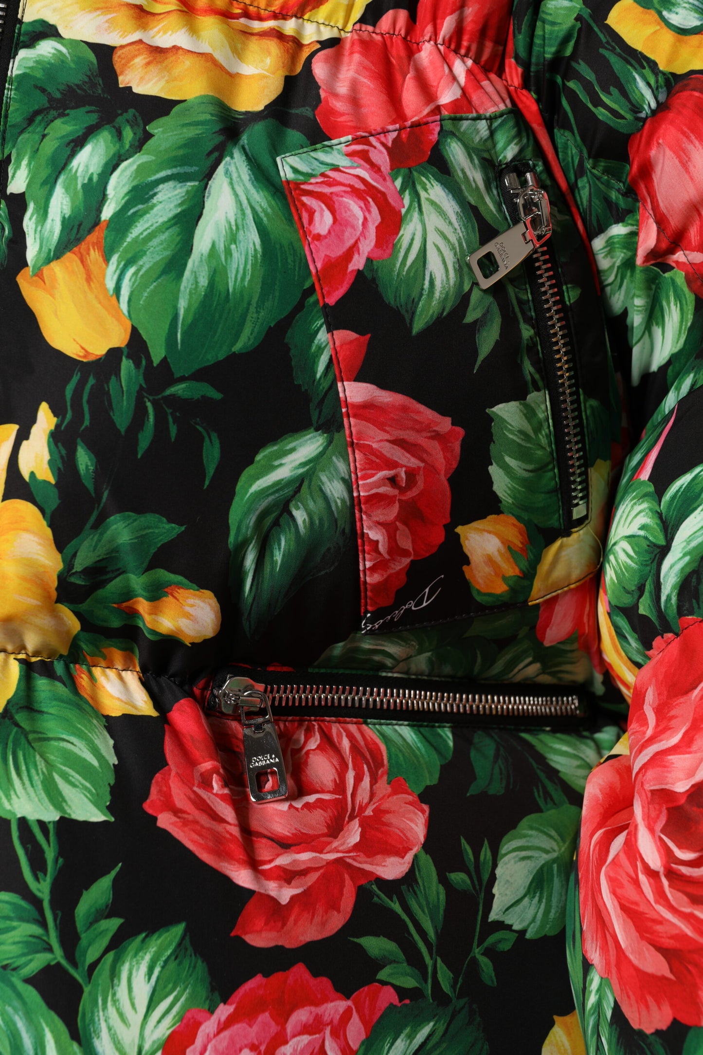 Dolce & Gabbana Doudoune à capuche fleurie multicolore