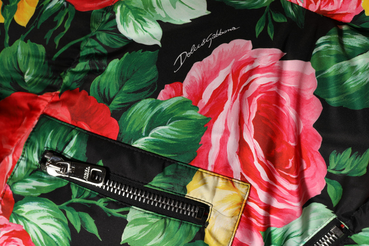 Dolce & Gabbana Doudoune à capuche fleurie multicolore