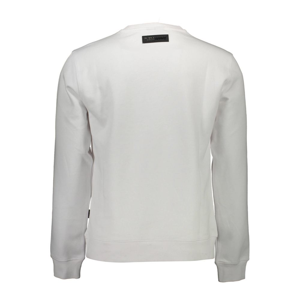 Plein Sport Bianco Cotton Mens Sweatshirt