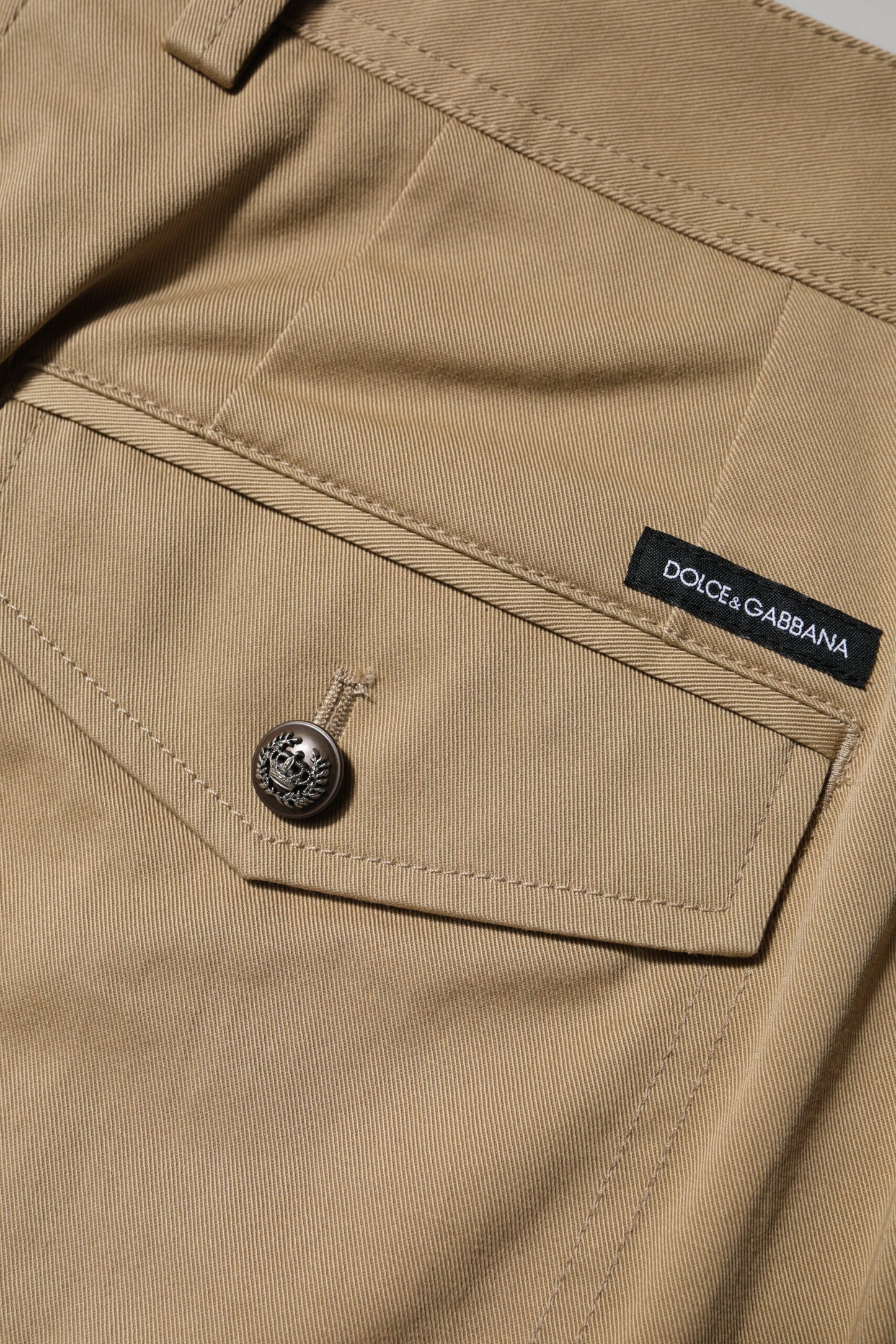 Pantalon cargo fuselé en coton marron Dolce & Gabbana