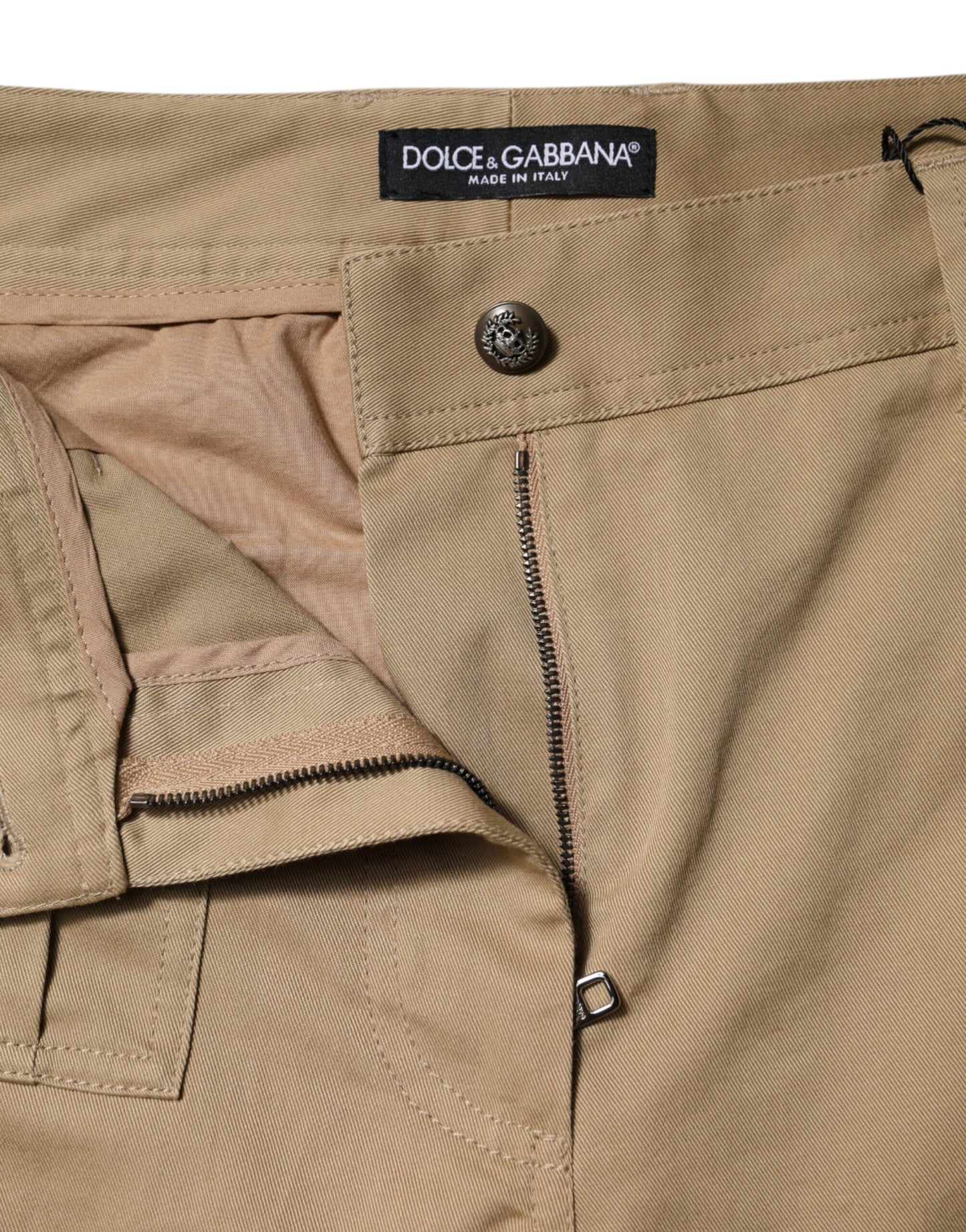 Pantalon cargo fuselé en coton marron Dolce & Gabbana