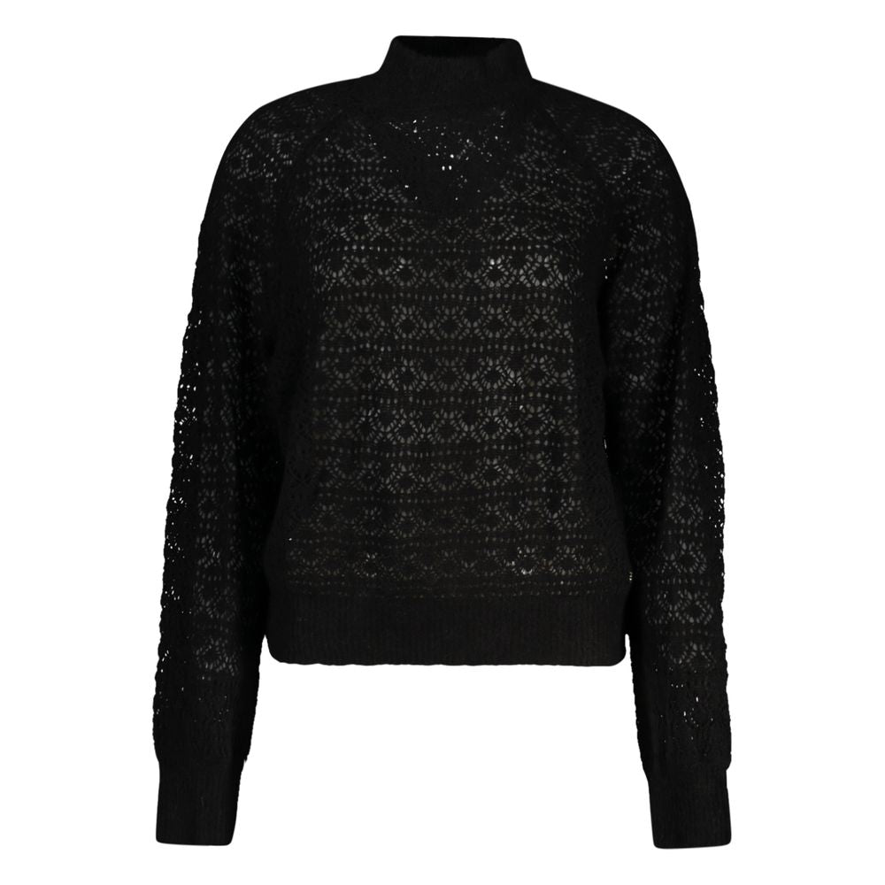 Pull en cuir d'alpaga noir Guess Jeans