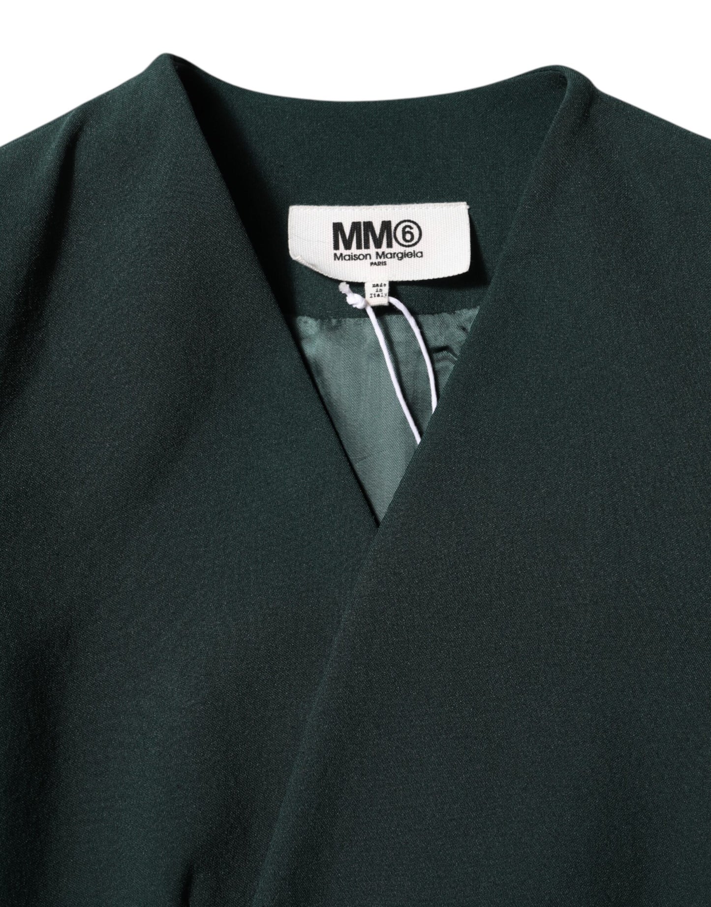 Veste manteau verte Maison Margiela à simple boutonnage et un bouton