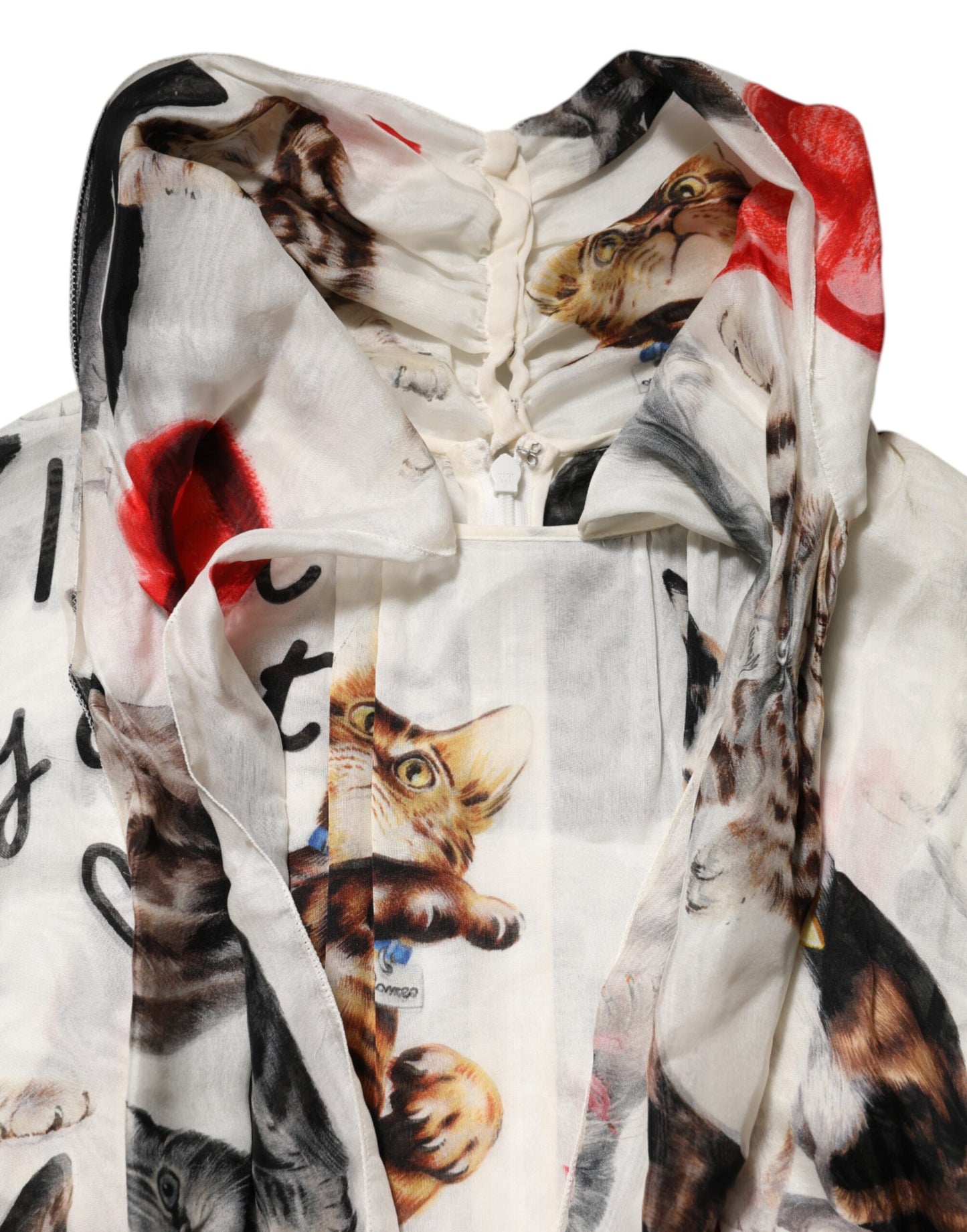 Robe longue Ascot en soie à imprimé animal multicolore Dolce & Gabbana