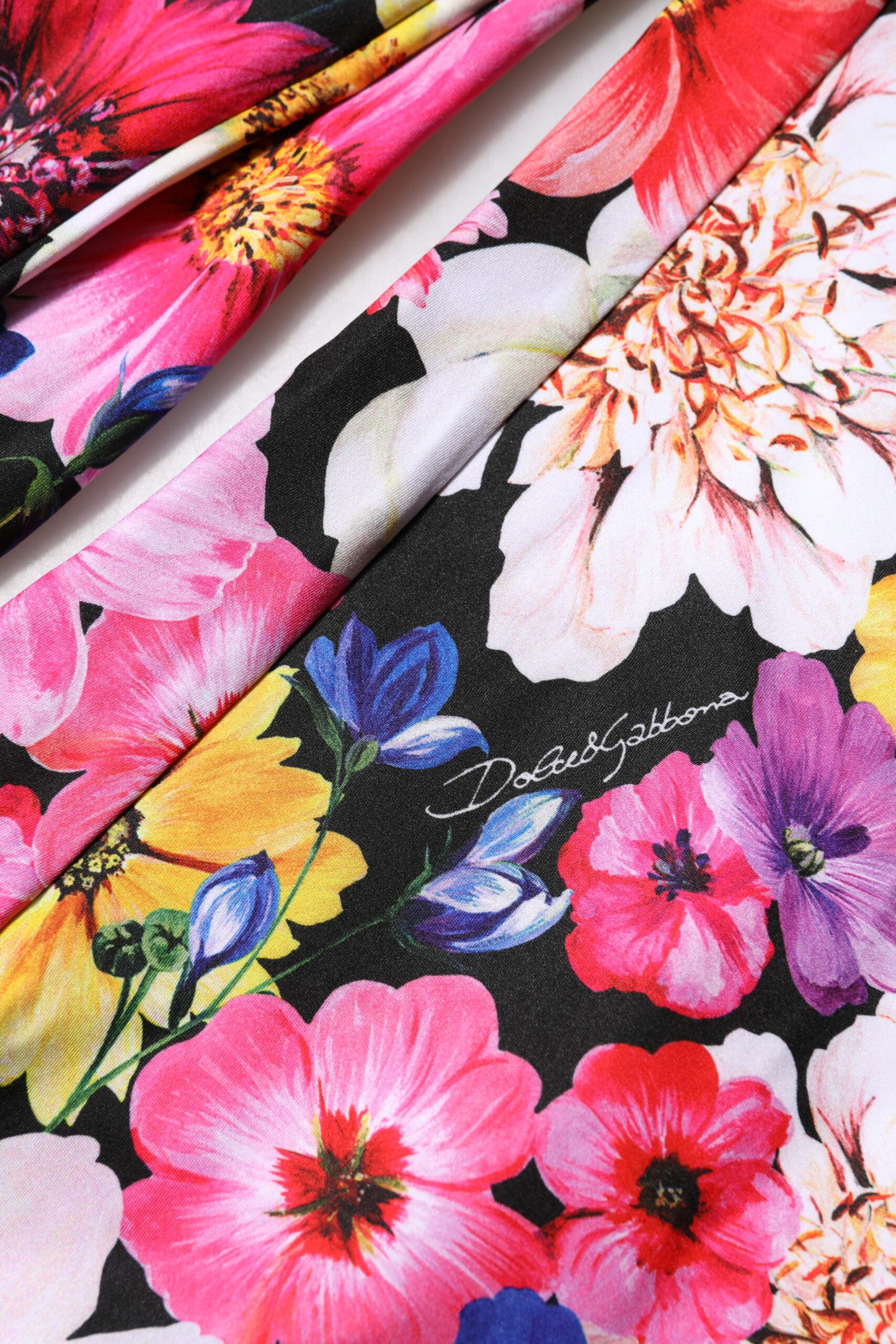 Pantalon legging taille haute à fleurs multicolores Dolce & Gabbana