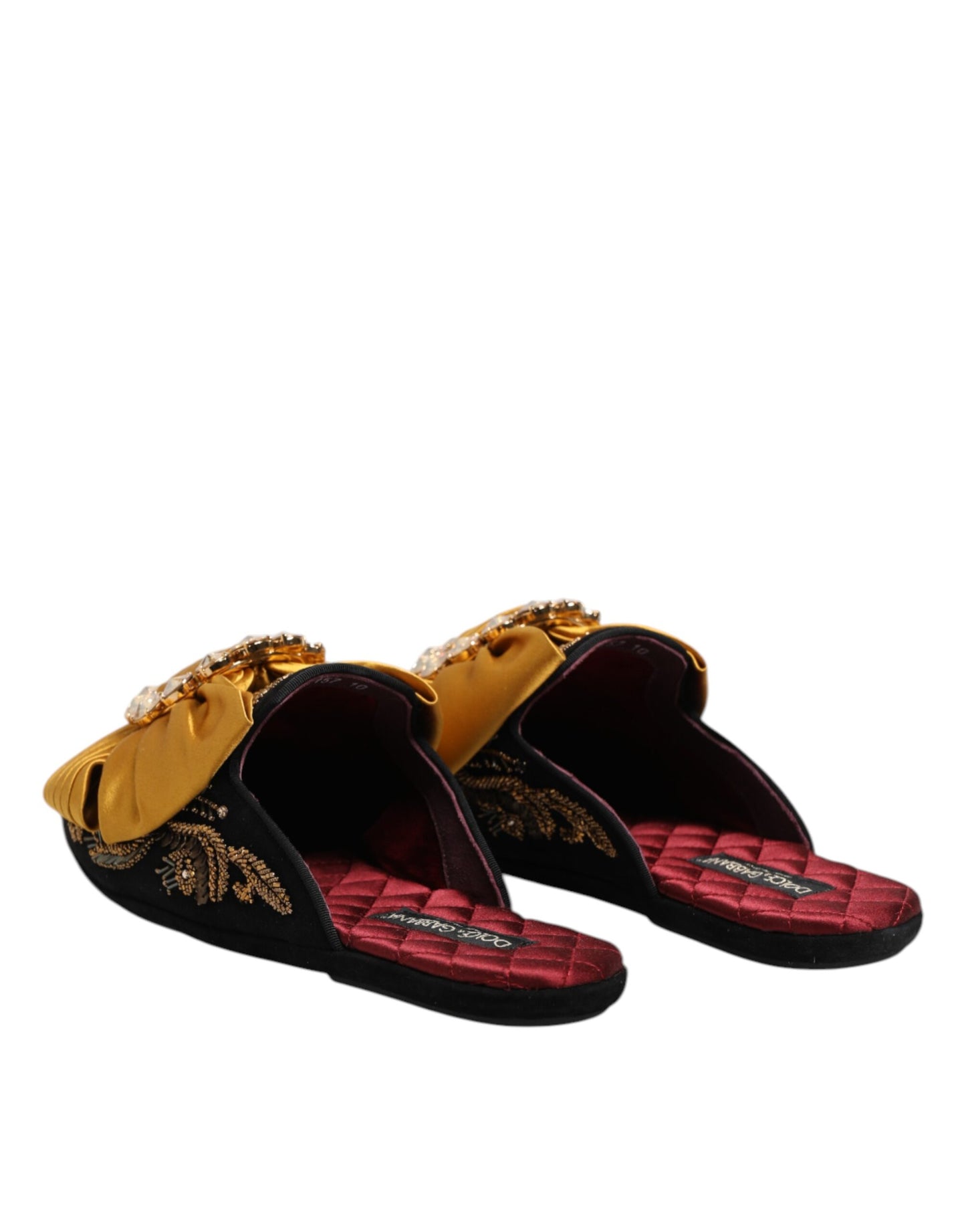 Dolce & Gabbana – Flache Sandalen mit mehrfarbiger Verzierung