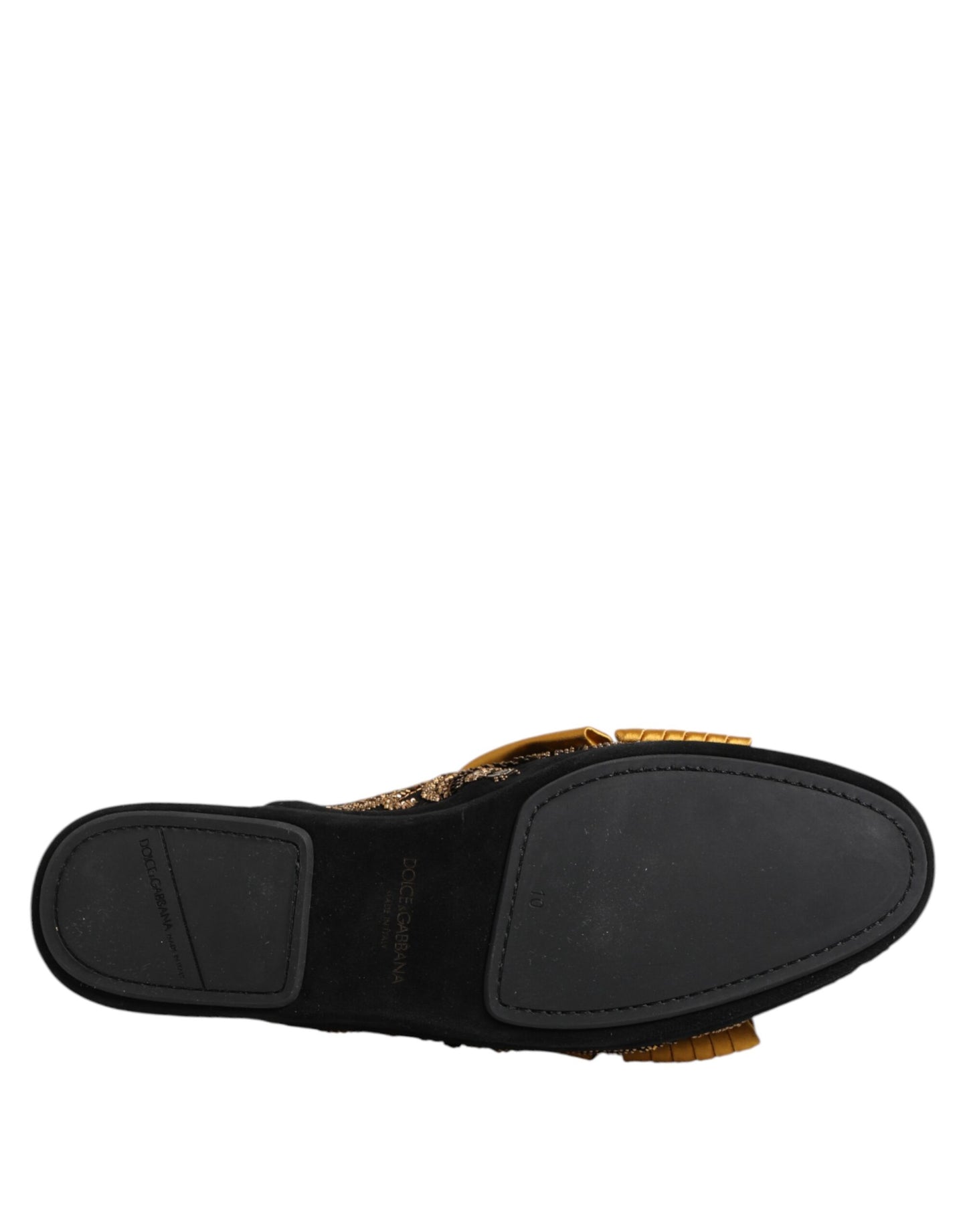 Dolce & Gabbana – Flache Sandalen mit mehrfarbiger Verzierung