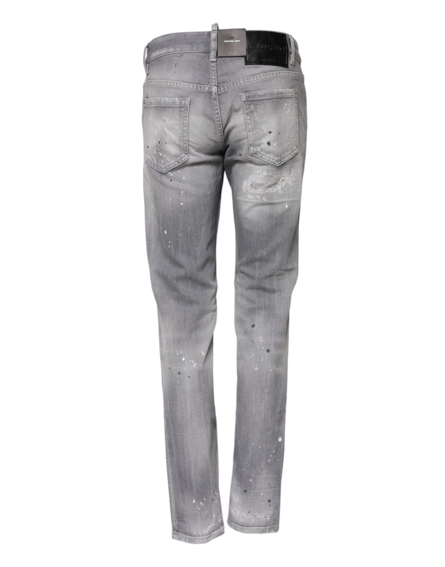Jean fuselé taille moyenne gris délavé Dsquared²