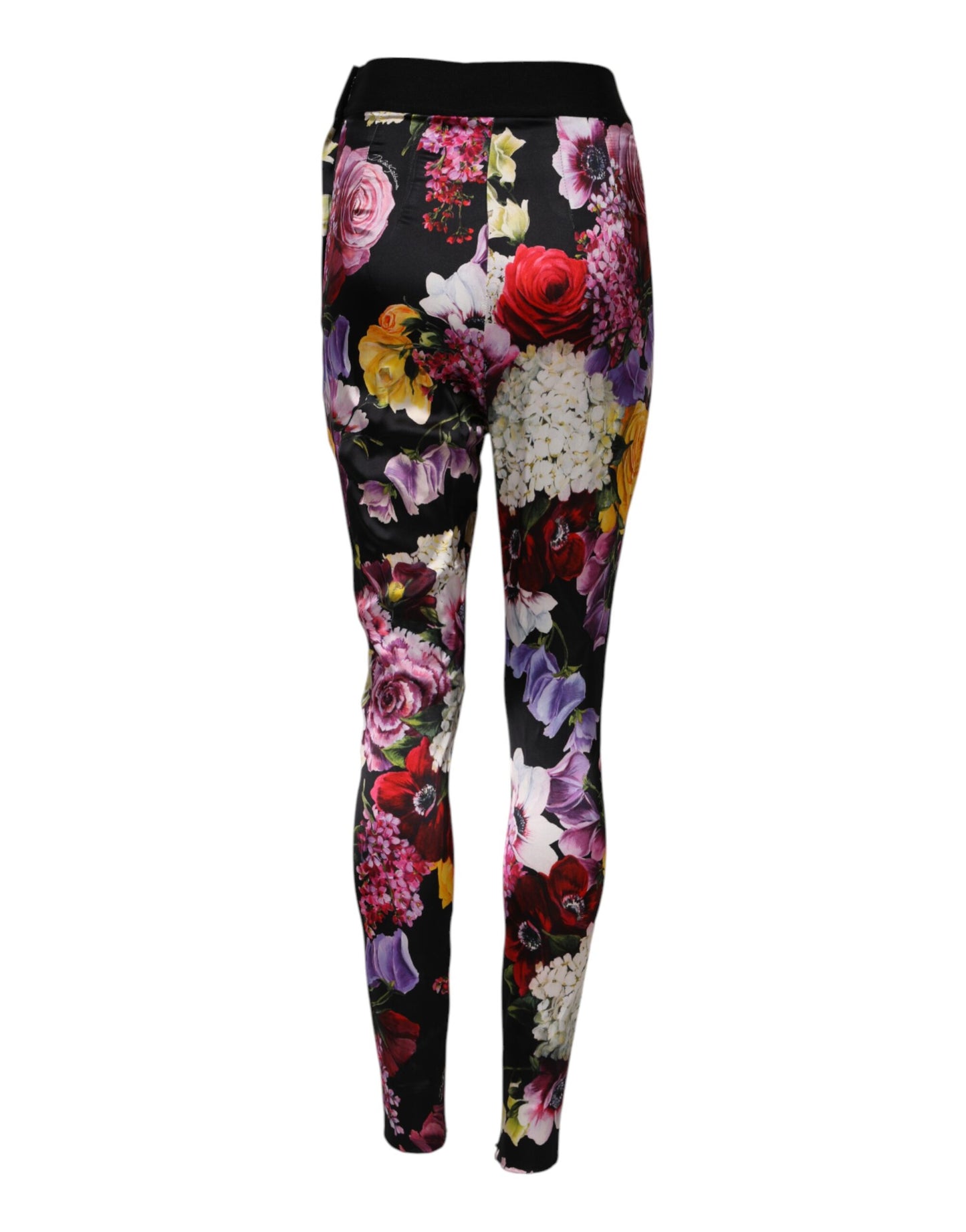 Pantalon legging à fleurs multicolores Dolce & Gabbana à taille extensible