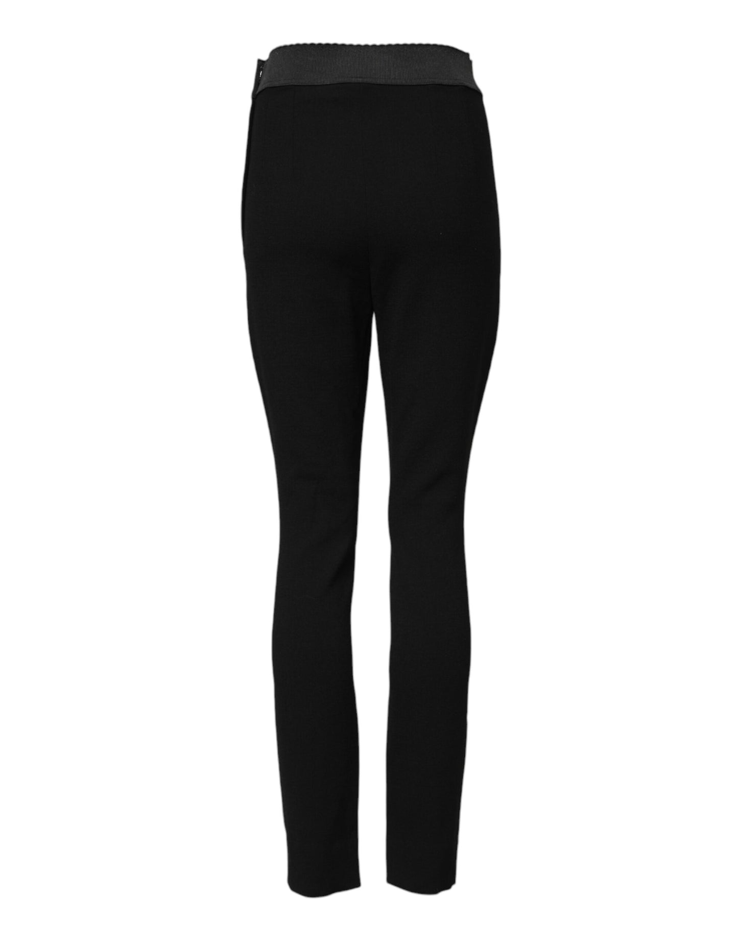 Pantalon extensible en laine noire Dolce & Gabbana