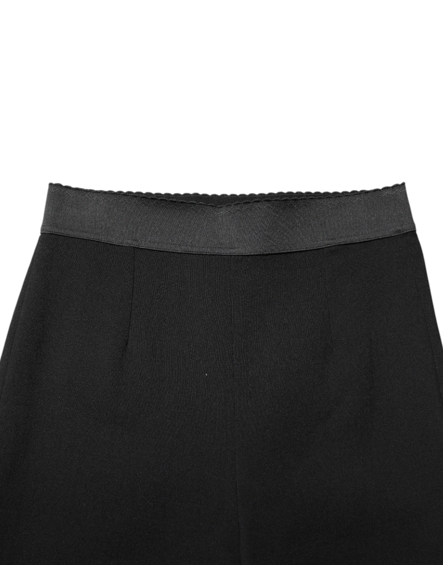 Pantalon extensible en laine noire Dolce & Gabbana
