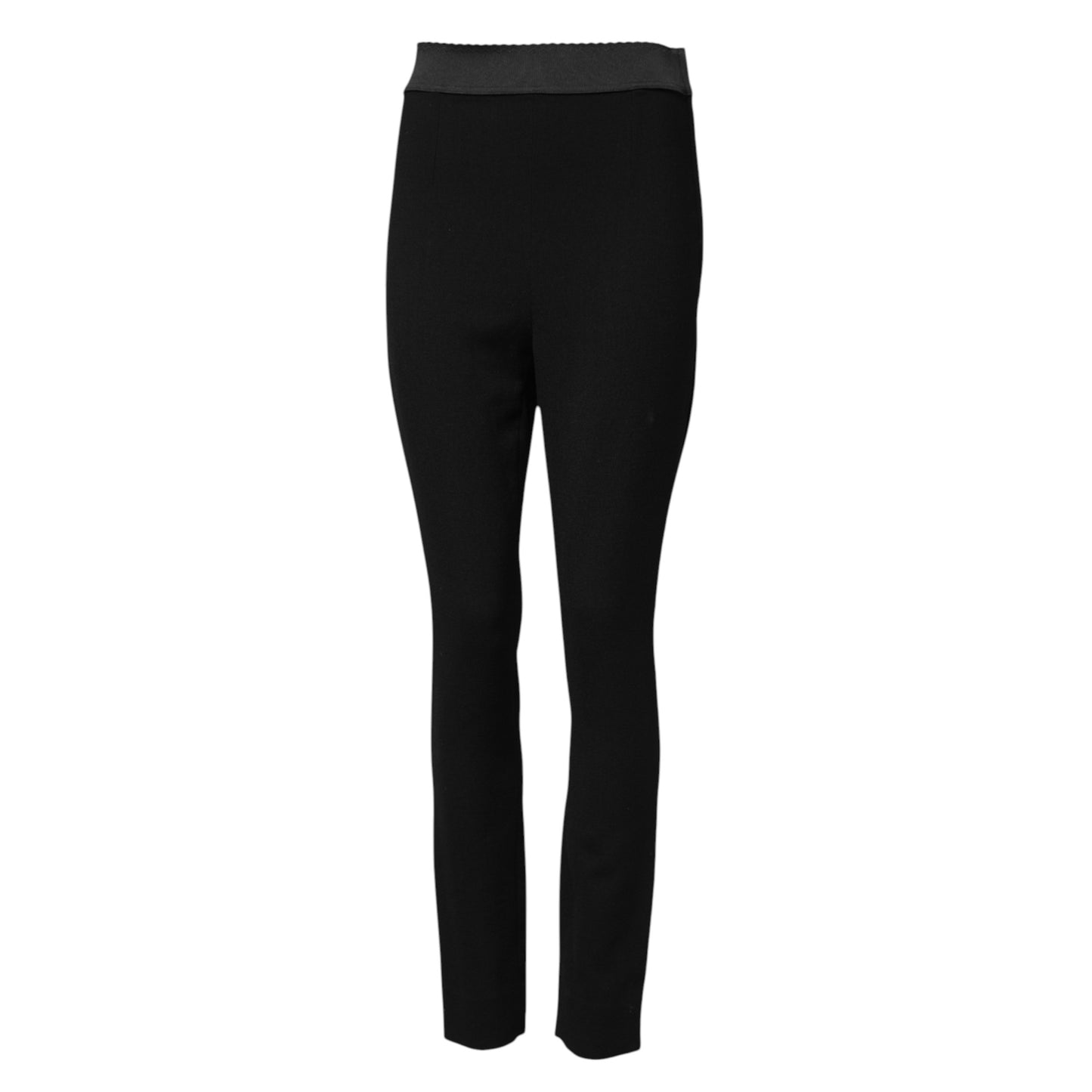 Pantalon extensible en laine noire Dolce & Gabbana