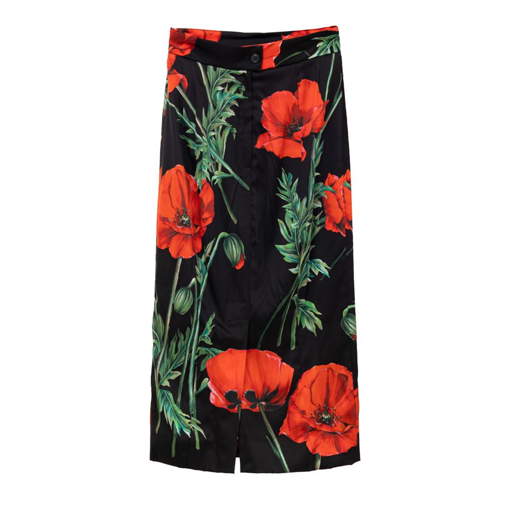 Jupe en soie bicolore Dolce & Gabbana