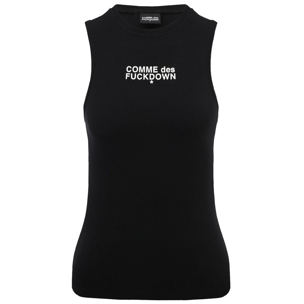 Comme Des Fuckdown Schwarze Baumwolloberteile und T-Shirts