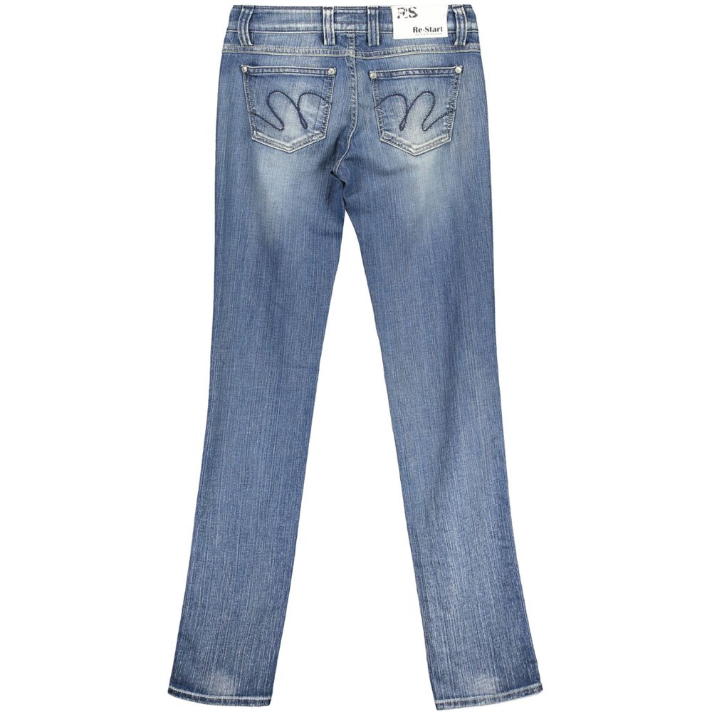 RE-START Azzurro Cotton Women Jeans