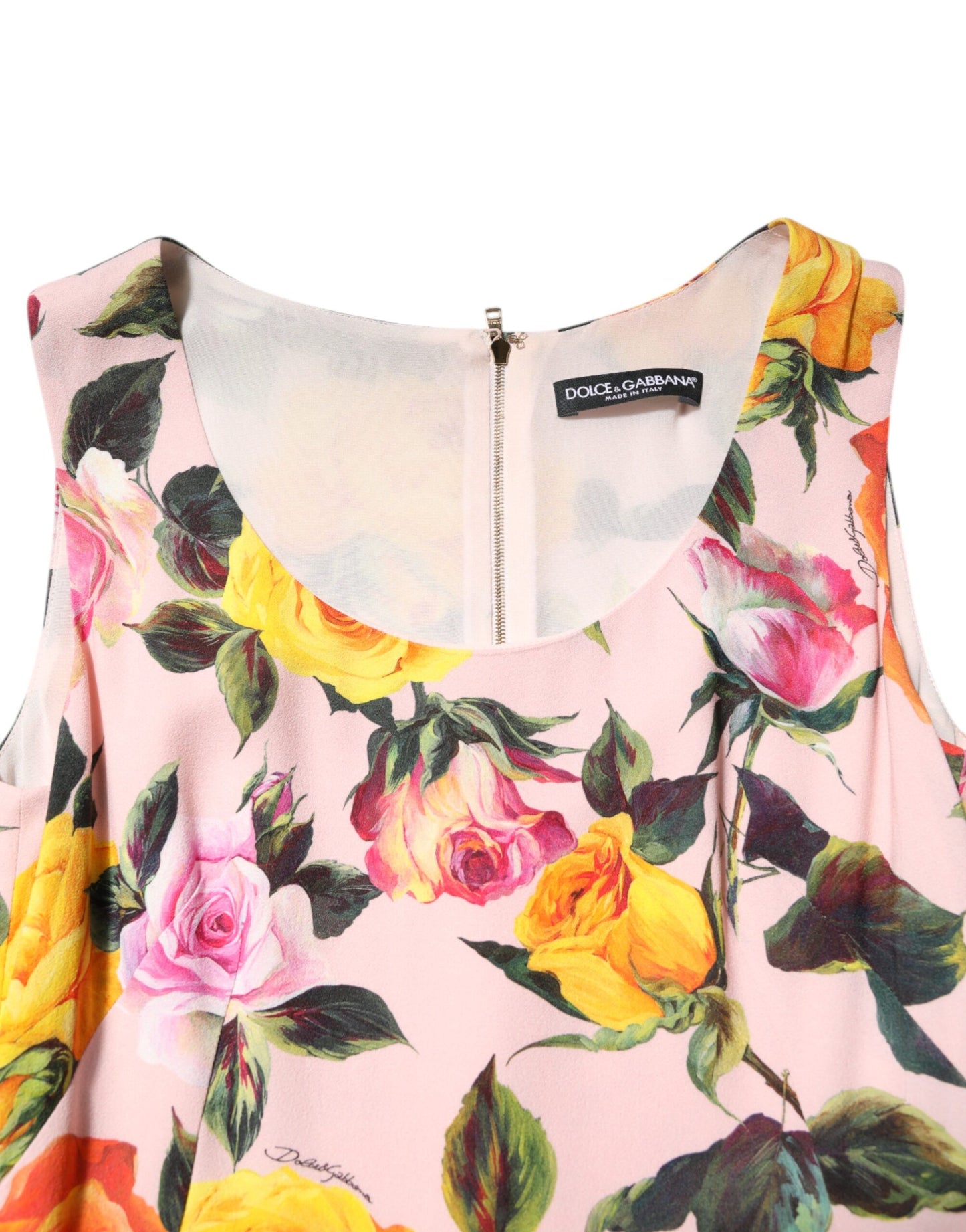 Robe fourreau à fleurs multicolores longueur genou Dolce & Gabbana