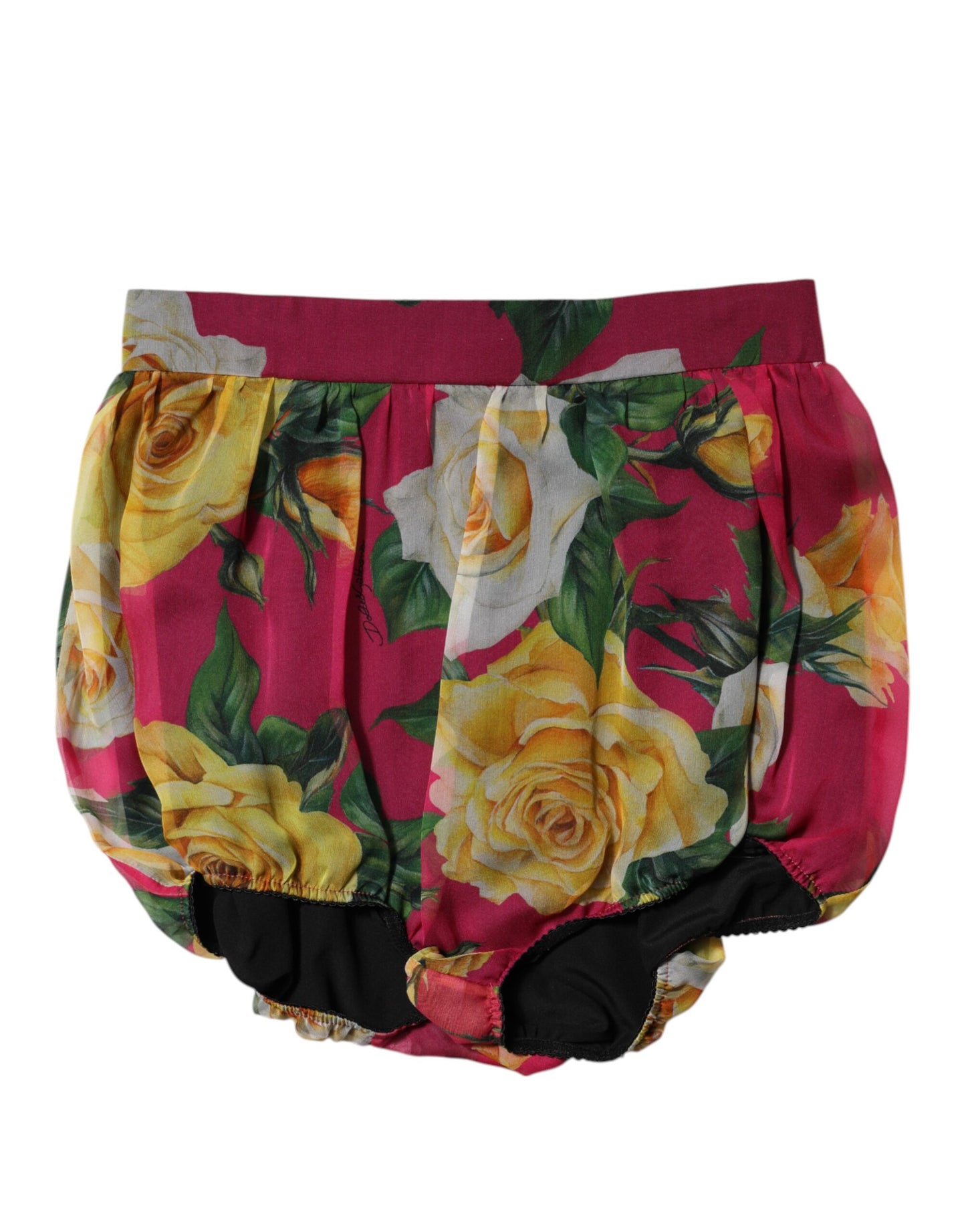 Dolce & Gabbana Rote Hotpants-Shorts mit Blumenmuster und hoher Taille für Damen