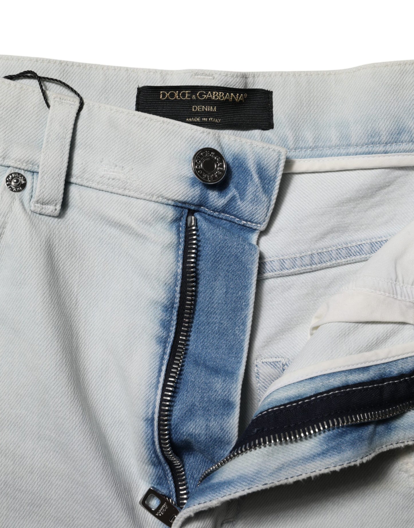 Short en denim délavé bleu clair Dolce & Gabbana
