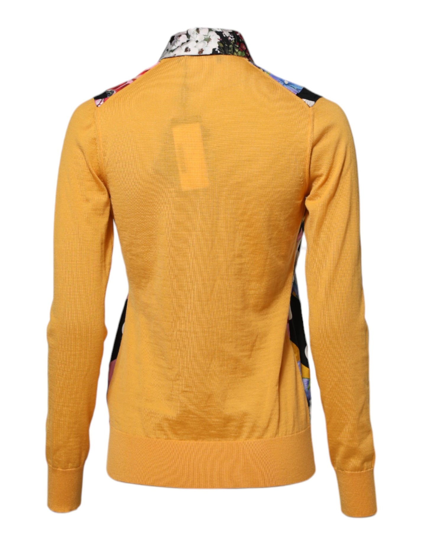 Dolce & Gabbana – Langärmliges Poloshirt mit mehrfarbigem Blumenmuster