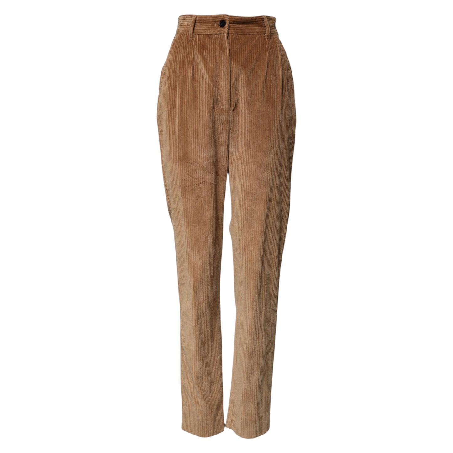 Pantalon fuselé en velours côtelé de coton marron Dolce & Gabbana