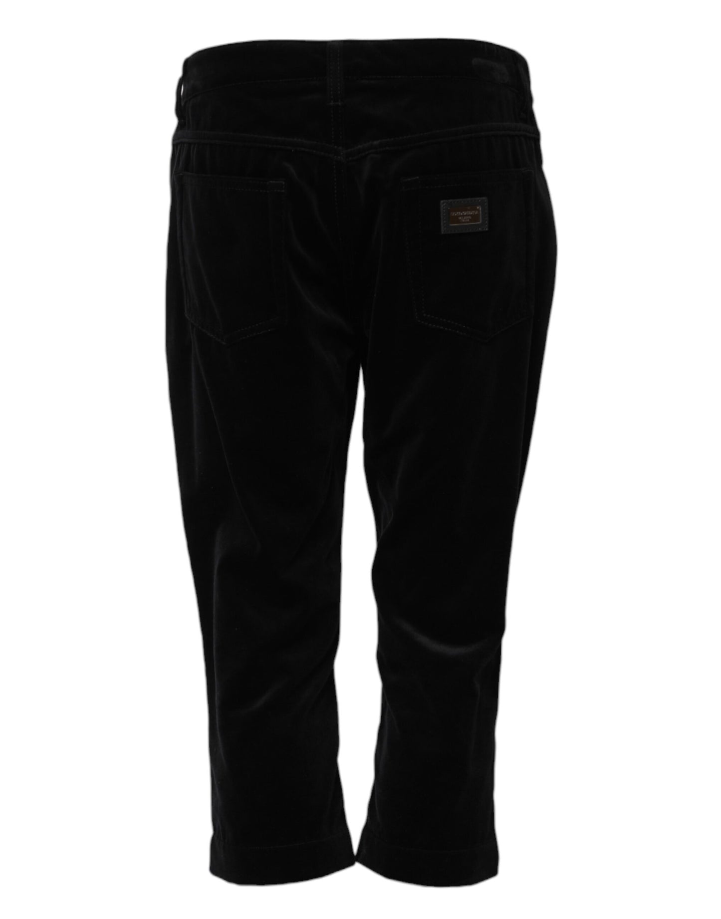 Jean skinny capri court en coton noir Dolce & Gabbana