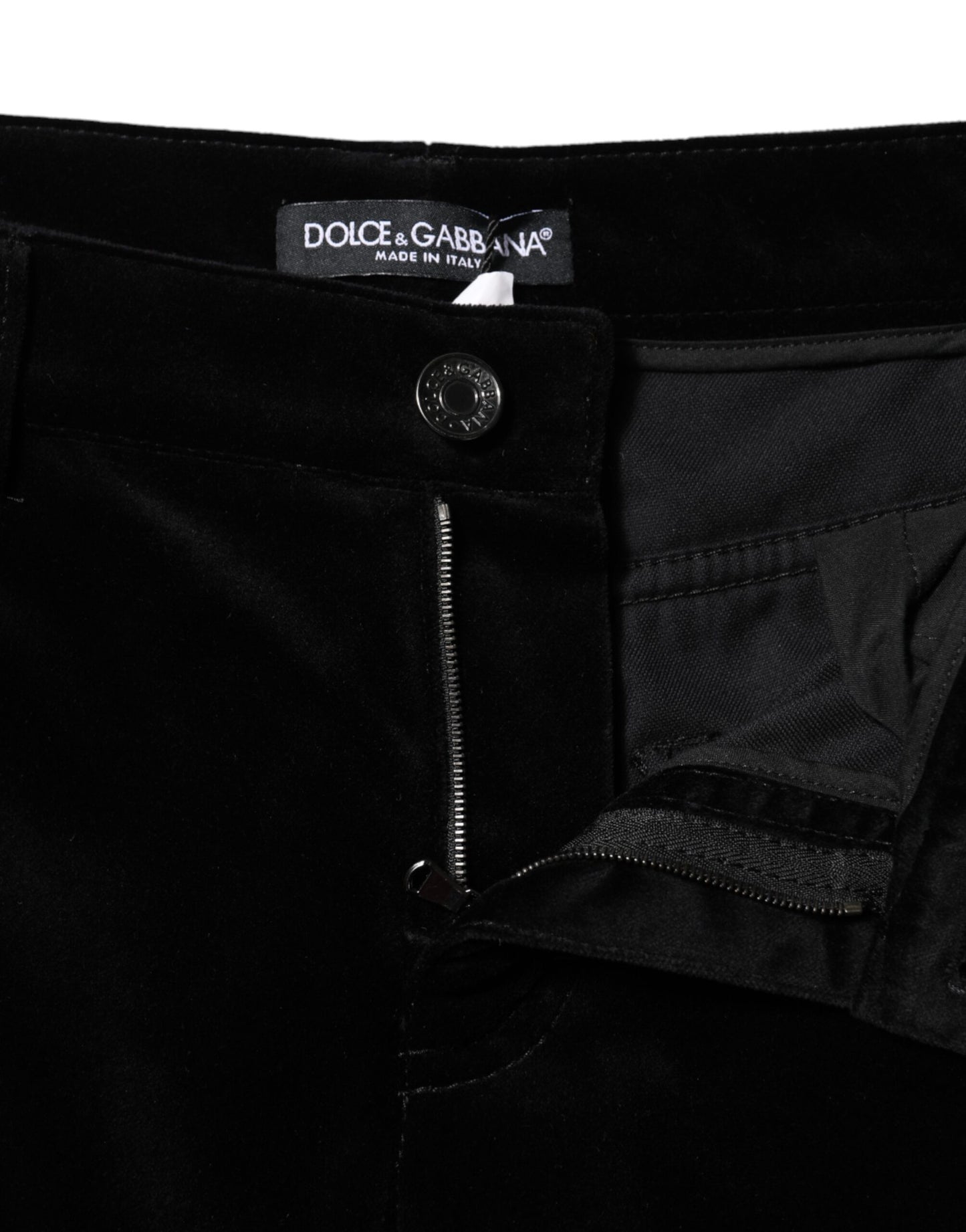 Jean skinny capri court en coton noir Dolce & Gabbana