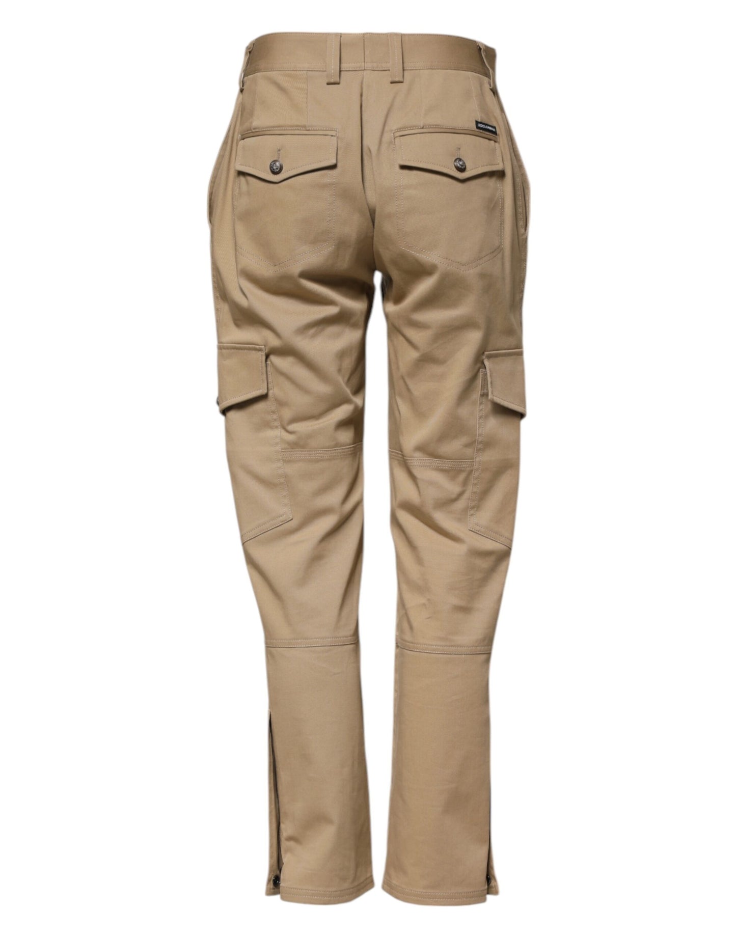 Pantalon cargo fuselé beige taille moyenne Dolce & Gabbana